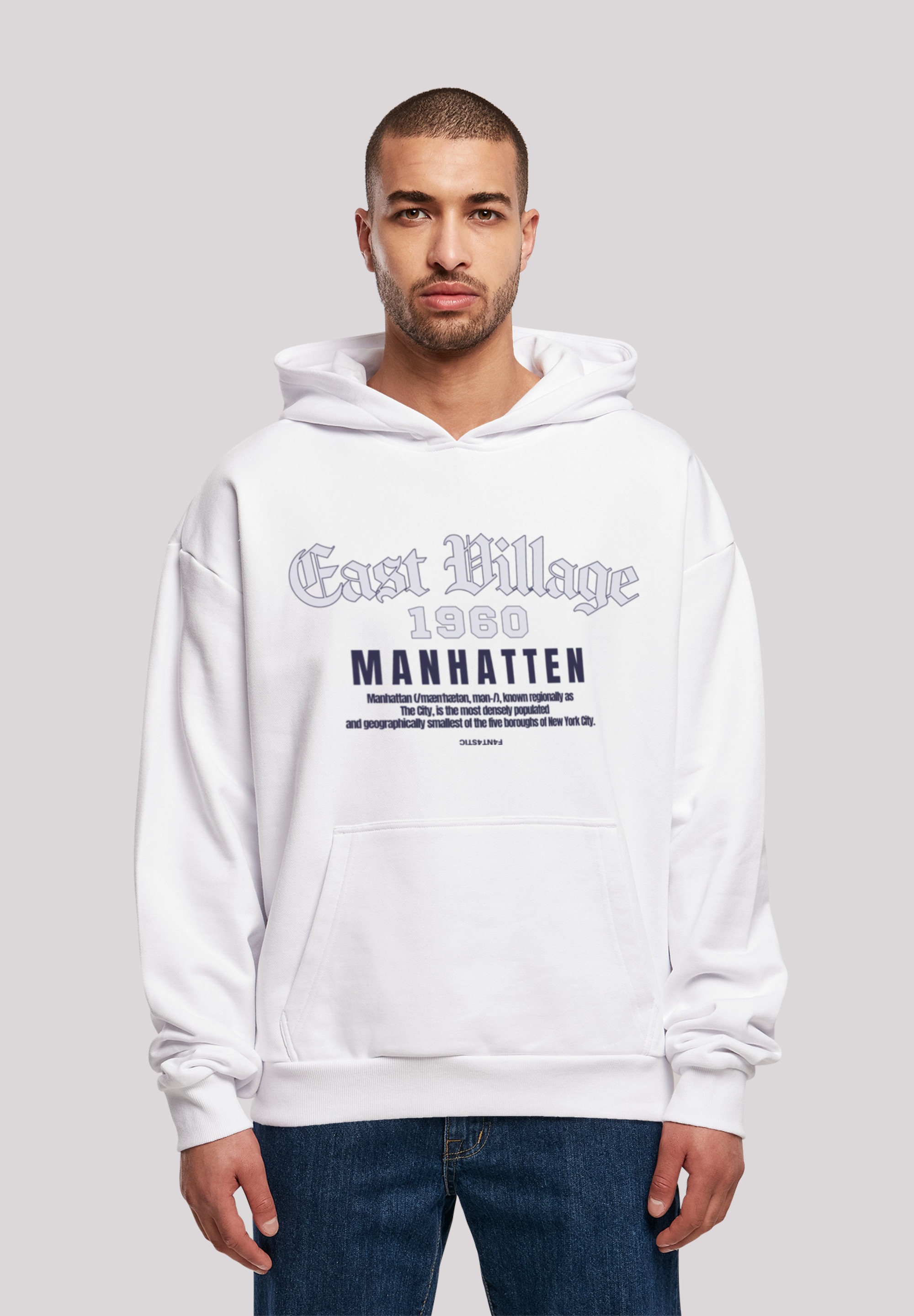 F4NT4STIC Kapuzenpullover "East Village Manhatten OVERSIZE HOODIE", Print