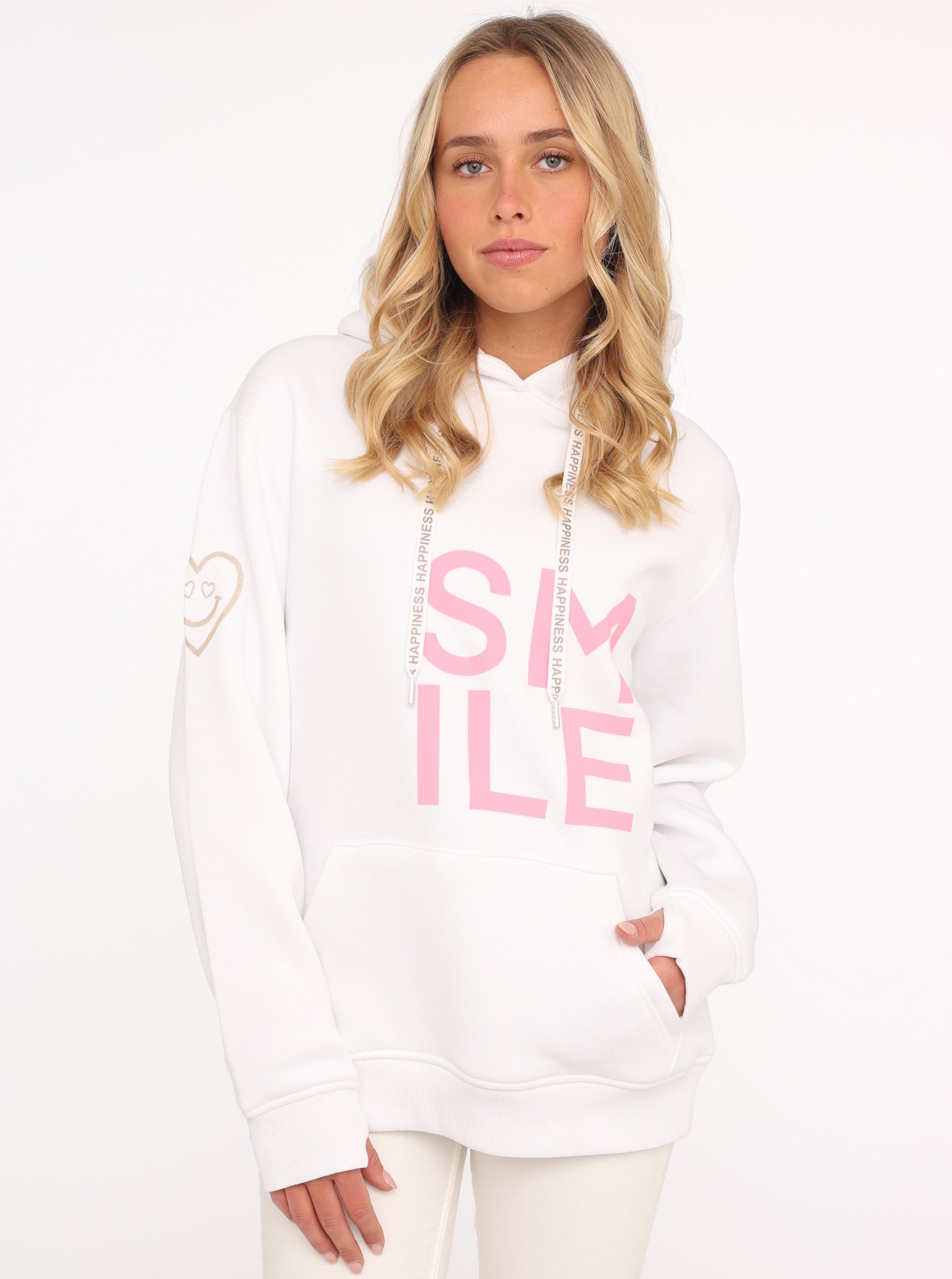 Zwillingsherz Hoodie "Alissa" Langarm, Kapuze, Neon-Details, günstig online kaufen