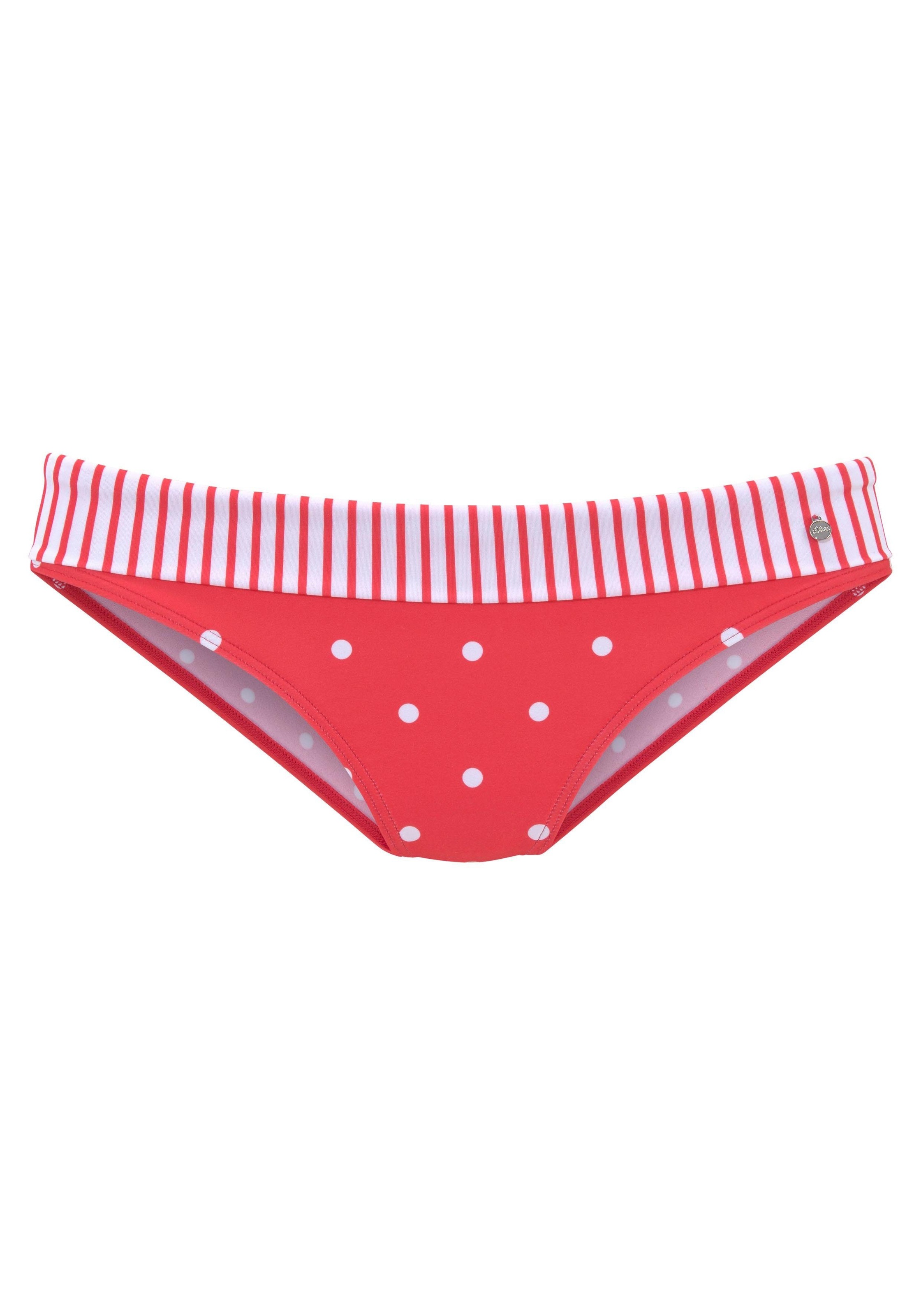 s.Oliver Bikini-Hose "Audrey" mit Umschlagbund und Mustermix günstig online kaufen