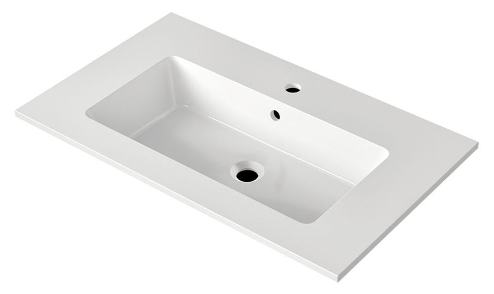 nobilia® Badmöbel-Set »Levere«, (2 St., vormontiert, mit Soft-Close), Hochglanz, inkl. Spiegel mit Touch-Sensor, in vier Breiten