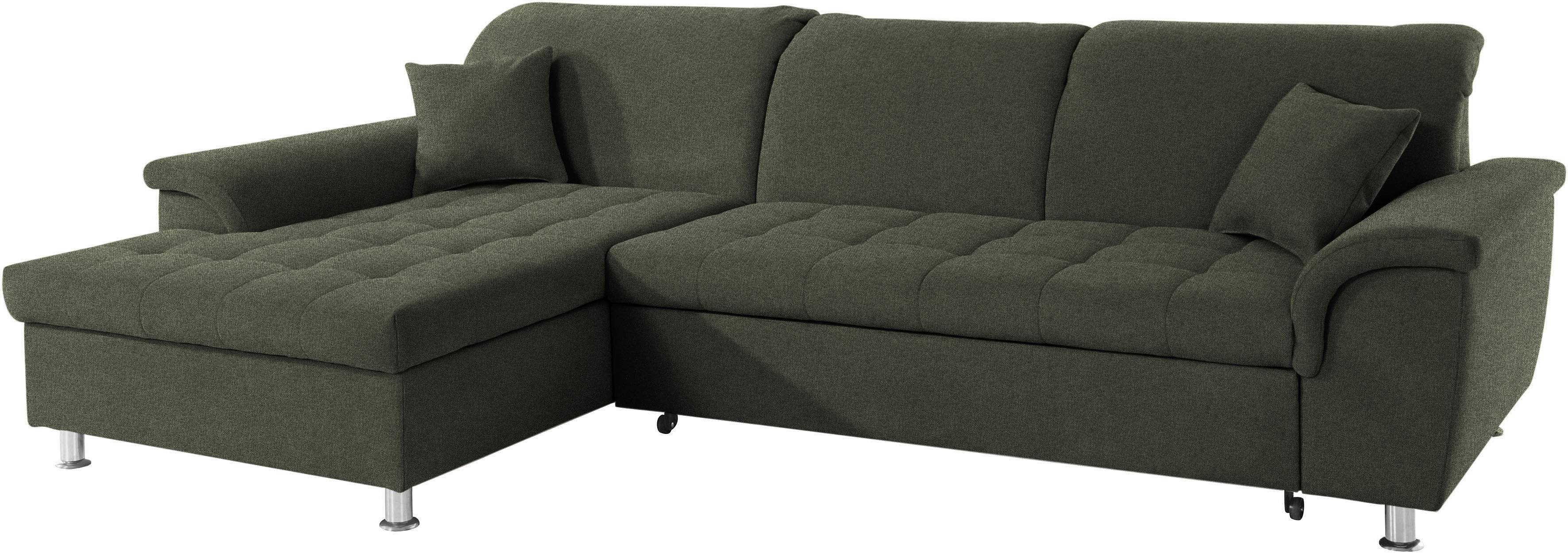 Thumbnail - DOMO collection Ecksofa "Franzi, zeitlos und elegant, moderne Sitzheftung, L-Form", wahlweise mit Kopfteilverstellung (d...