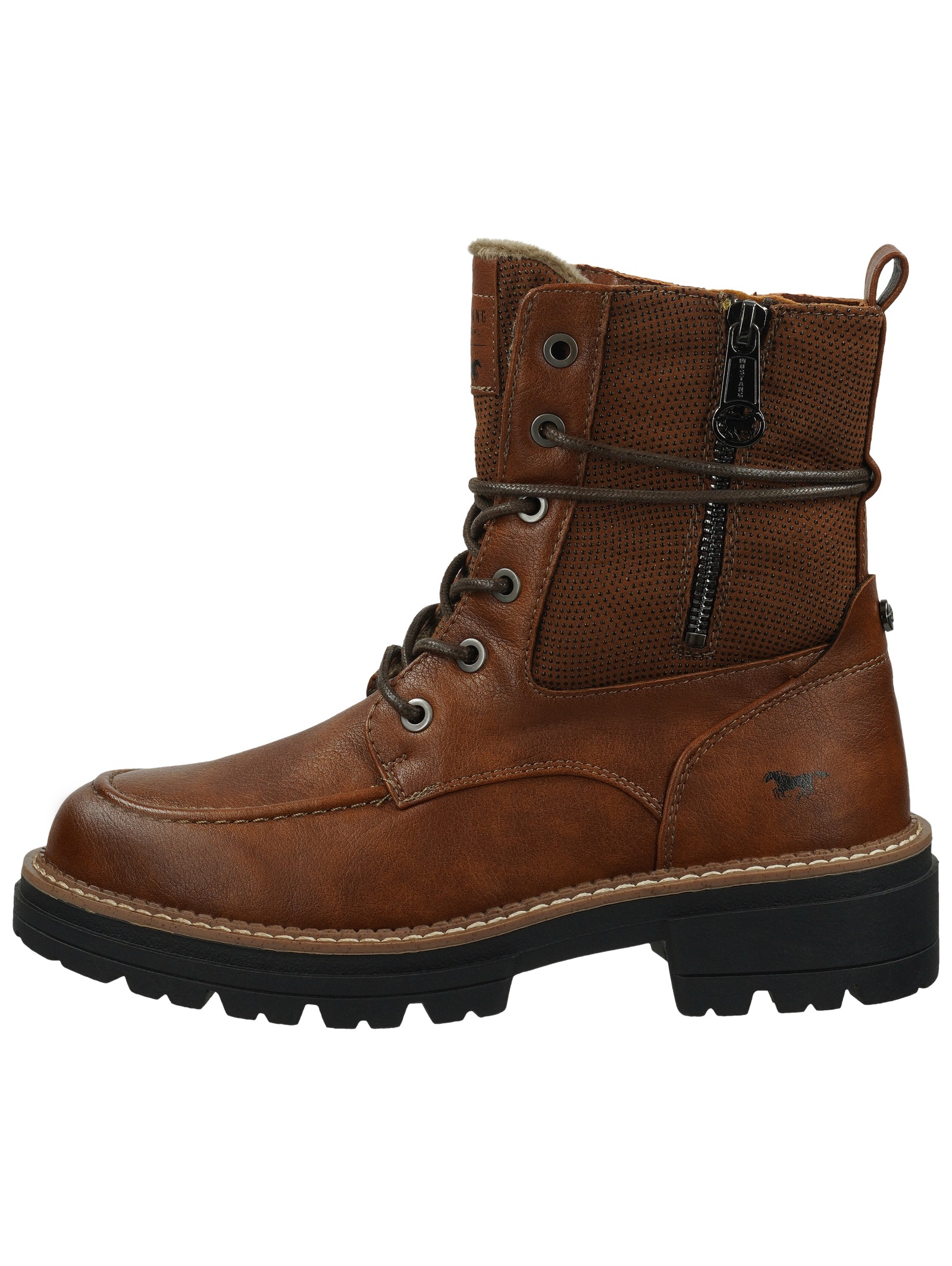Mustang Shoes Schnürstiefelette »Mustang Shoes Stiefelette Lederimitat«