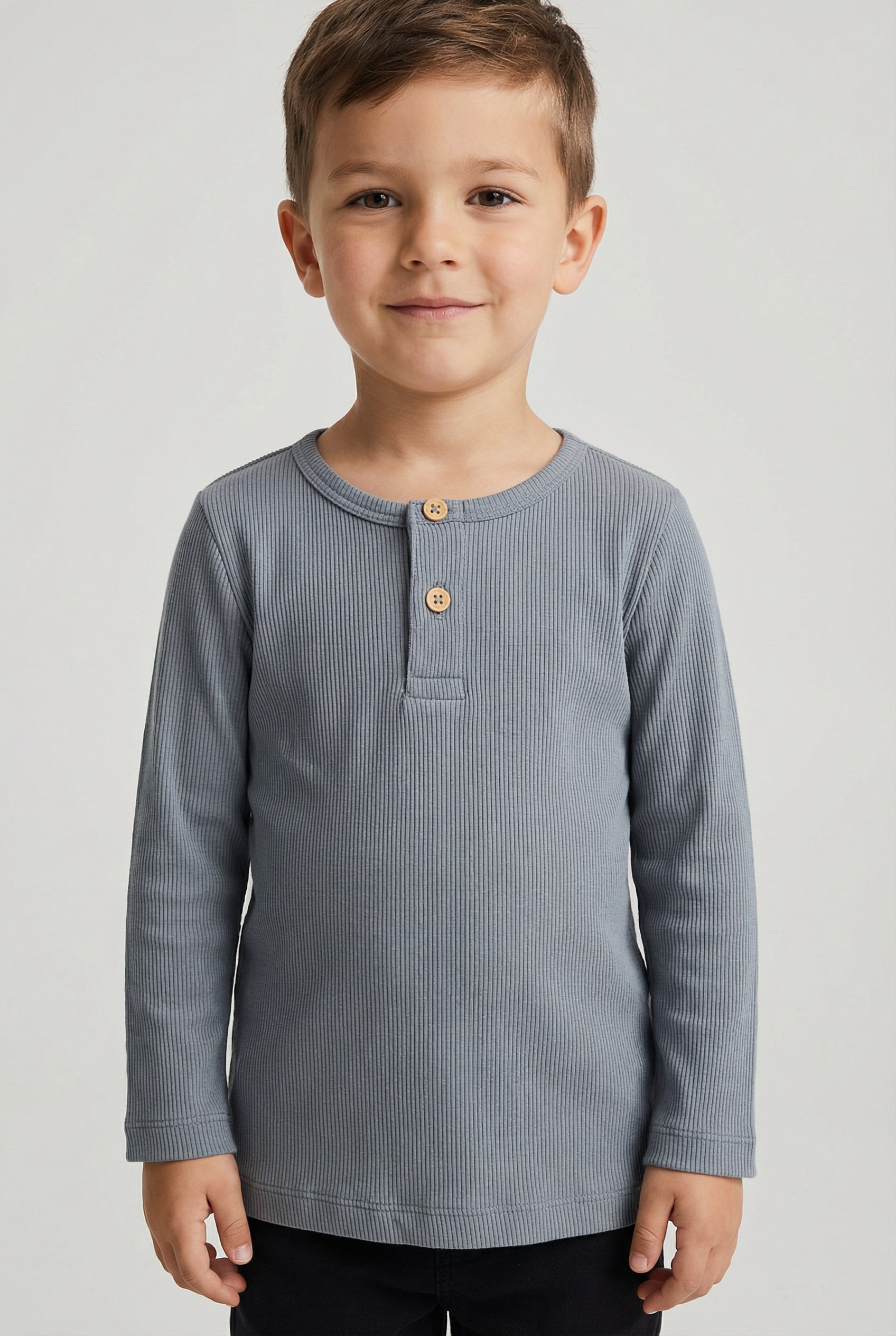 Name It »NMMKAB LS TOP NOOS« Im Henley-Stil - mit kurzer Knopfleise, normal geschnitten