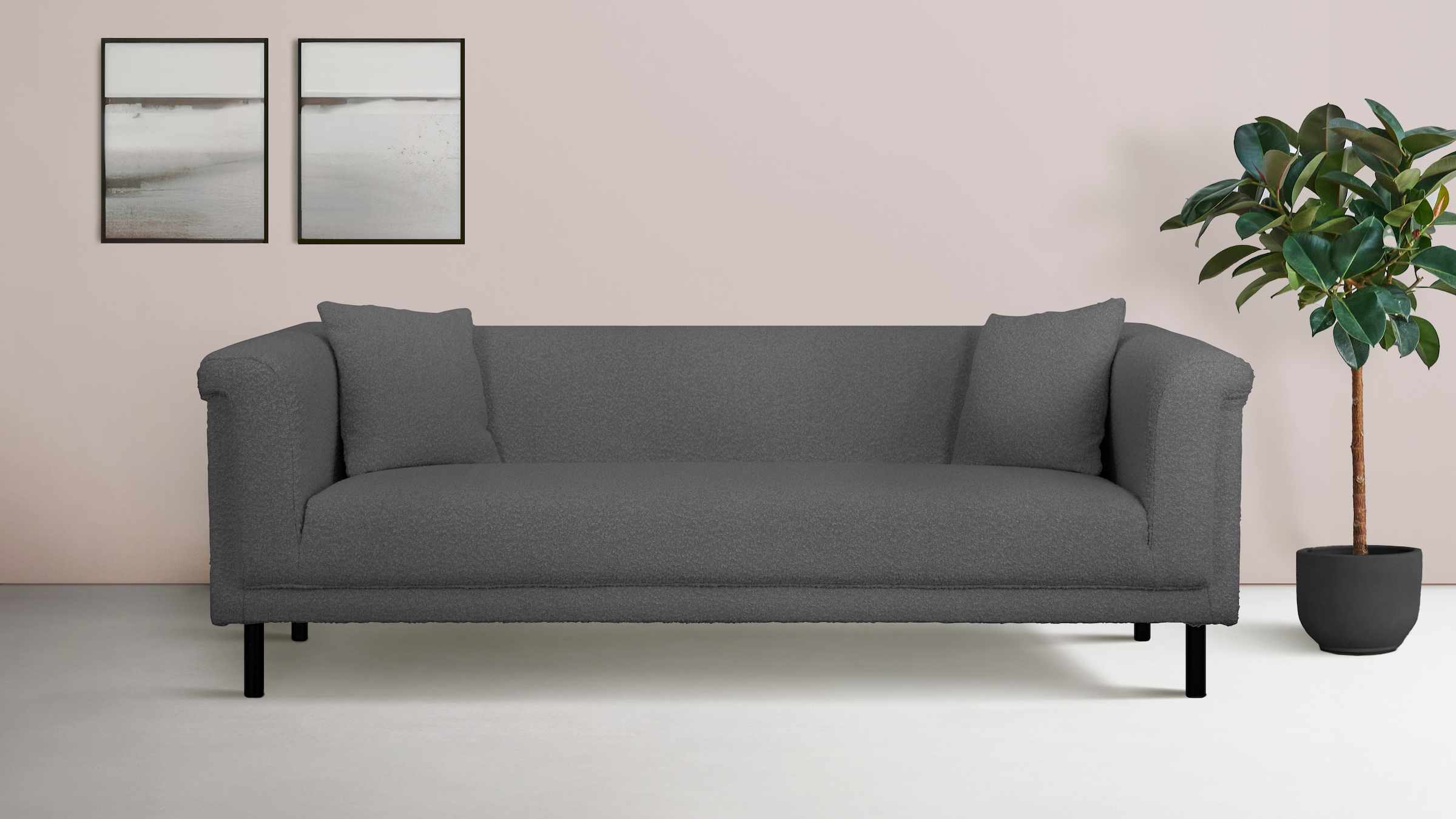Home affaire 2-Sitzer "AGNIA B/T/H: 180/85/71 cm" incl. Zierkissen, auch in Cord und Bouclé