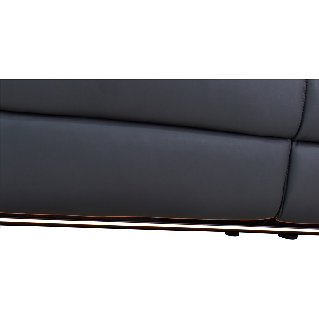 Places of Style Ecksofa »Pareli 259cm mit Recamiere in Echtleder, Kunstleder, Webstoff, mit«