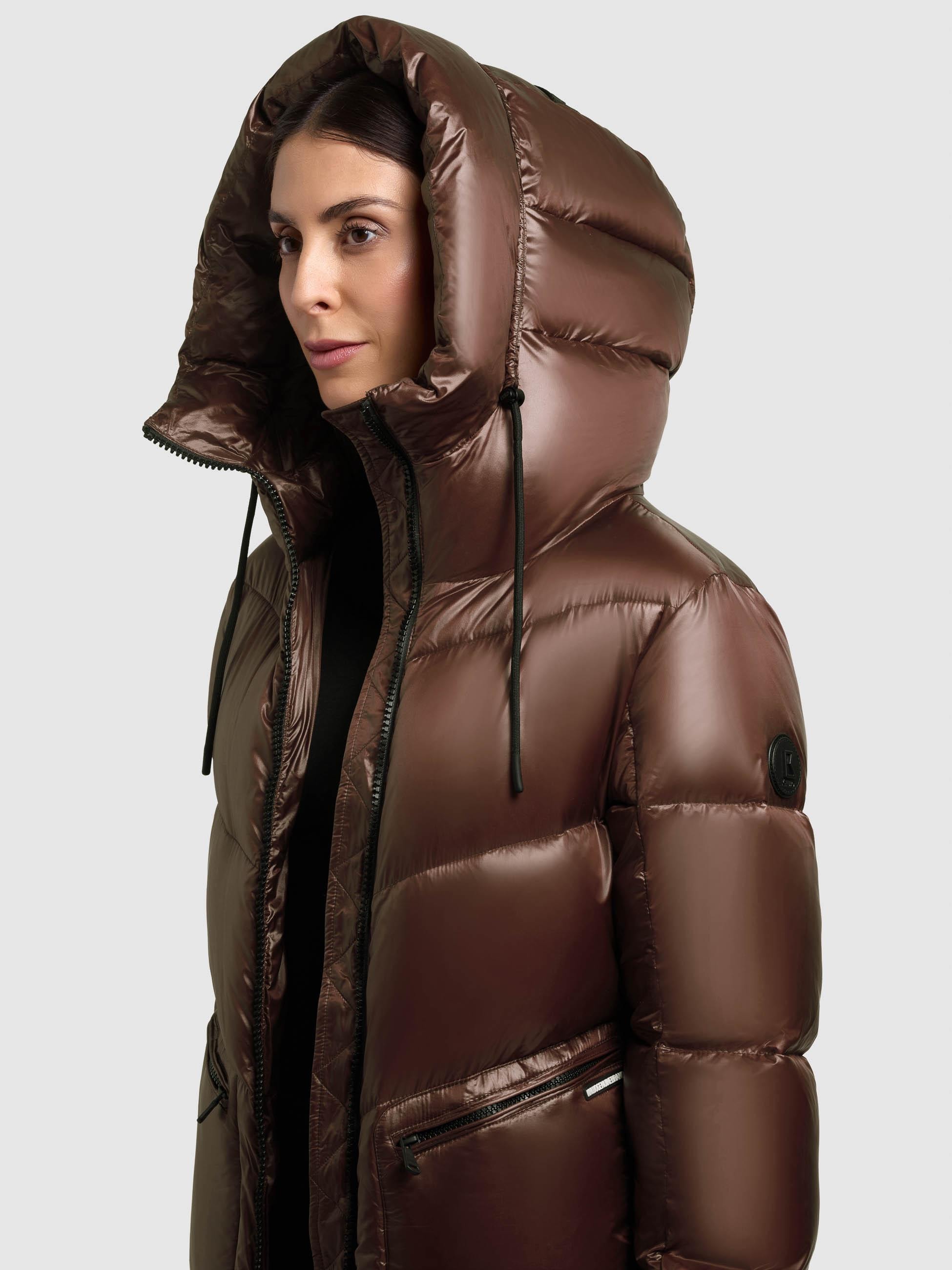 khujo Steppmantel »Tonia« Extralanger Damen Wintermantel mit Rucksack-Trägern