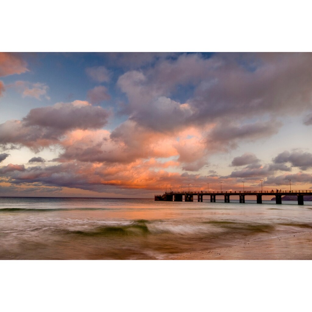 Papermoon Fototapete »Porto Santo Pier Sonnenuntergang«