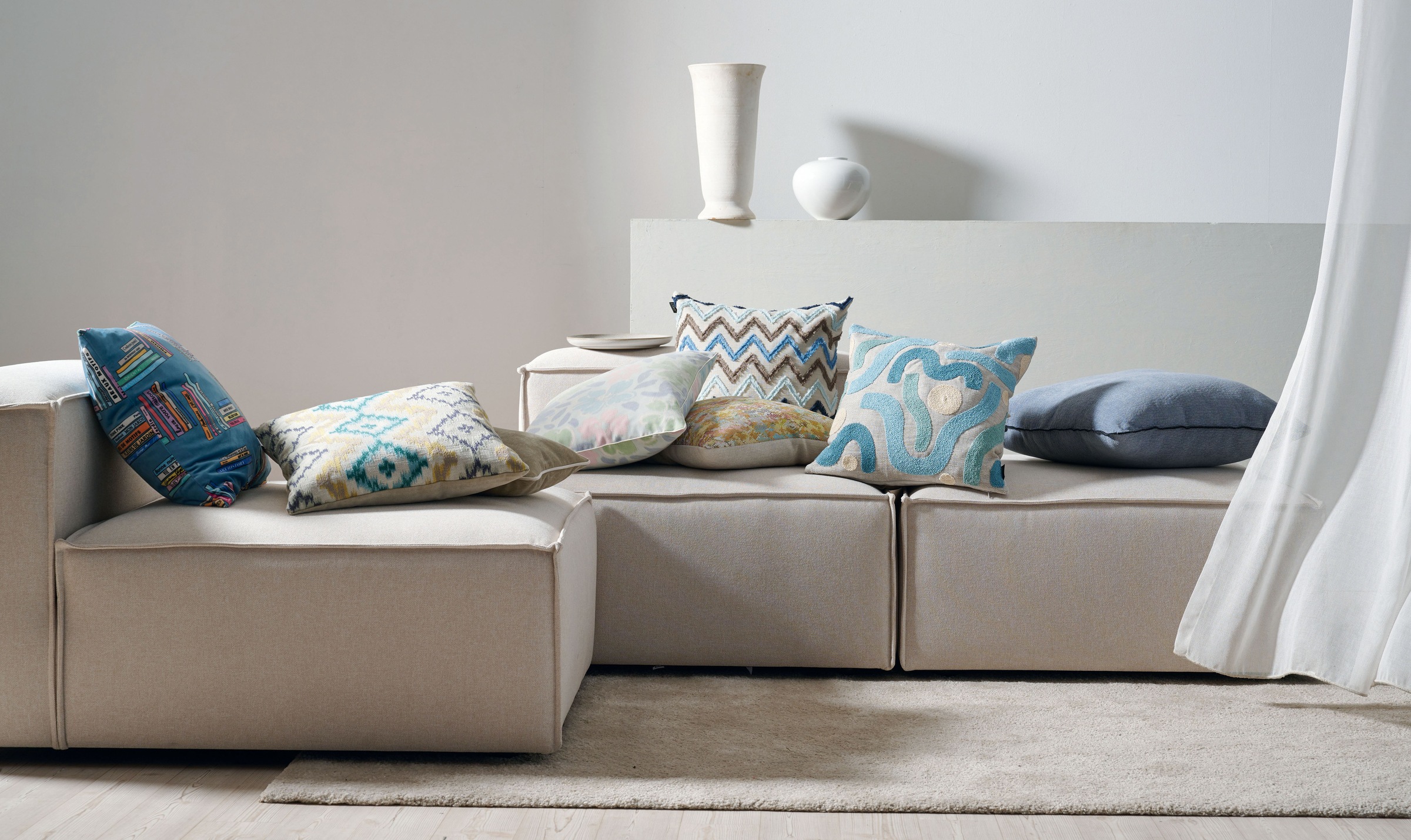 APELT Kissenhülle "Carta" gezeichnete Buchmotive günstig online kaufen