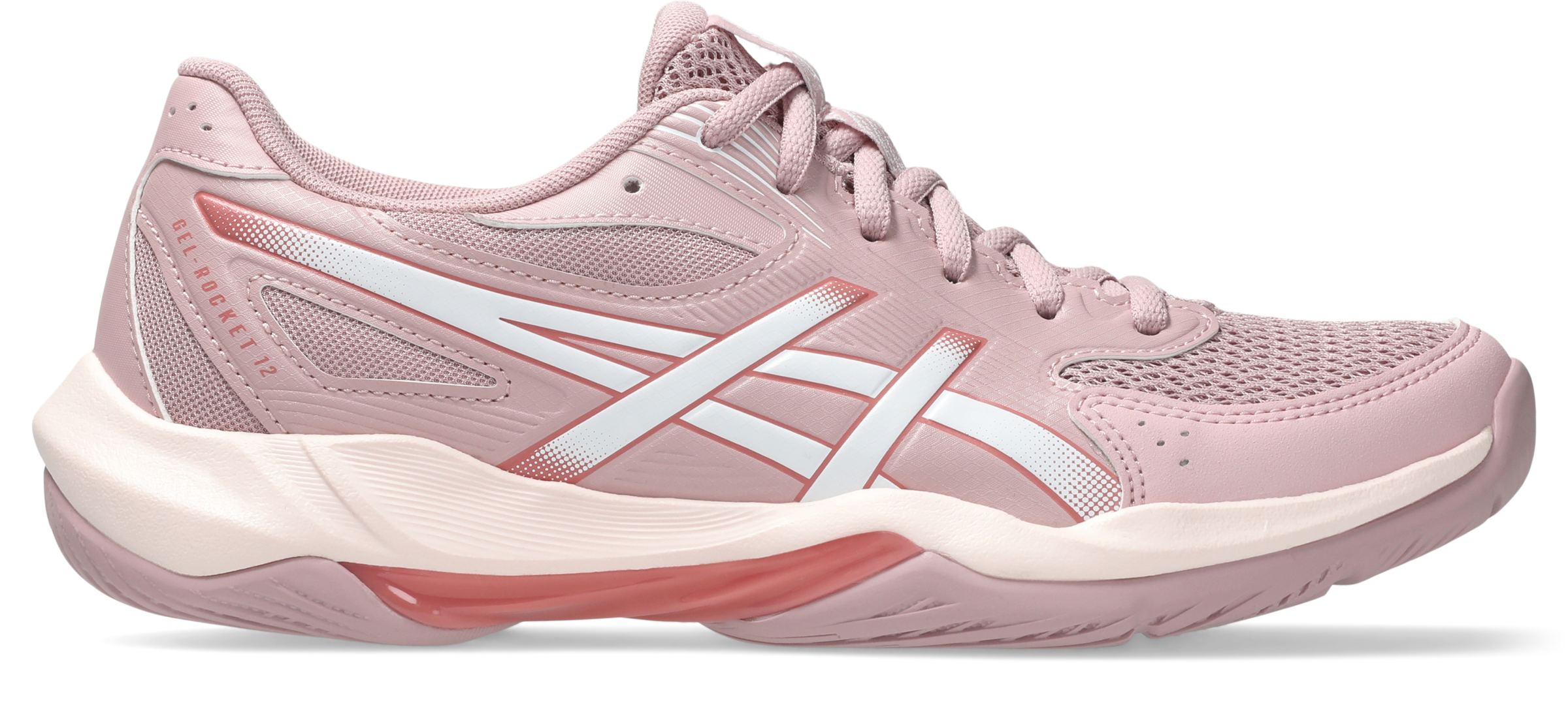 Asics pour femme. 1072A119 Chaussures Gel-Rocket 12 rose (37.5), Plat, Lacets, Casuel, Sport, Multisport 2