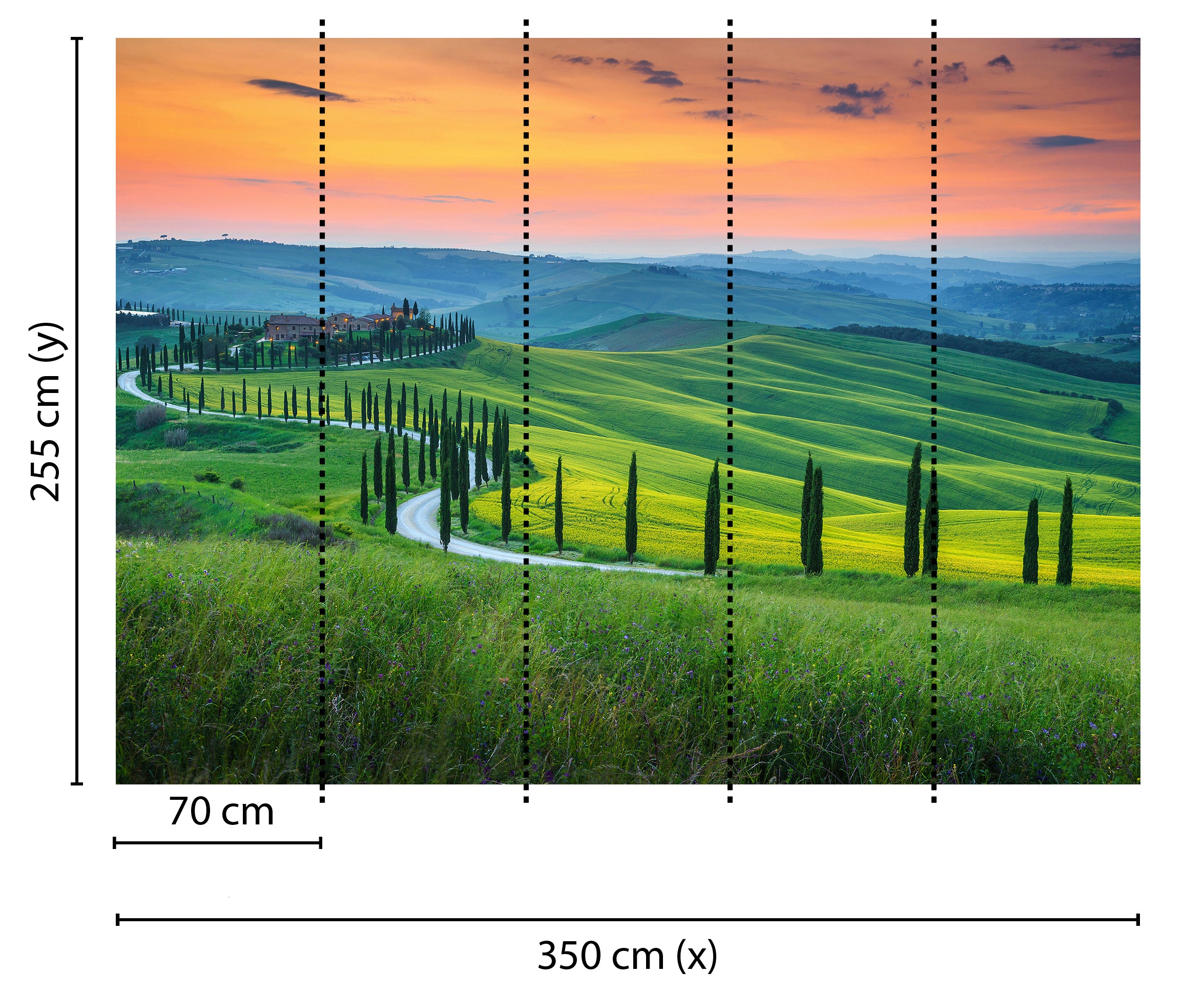 living walls Fototapete »Designwalls Tuscany 1« glatt Vlies, Wand, Schräge, Decke
