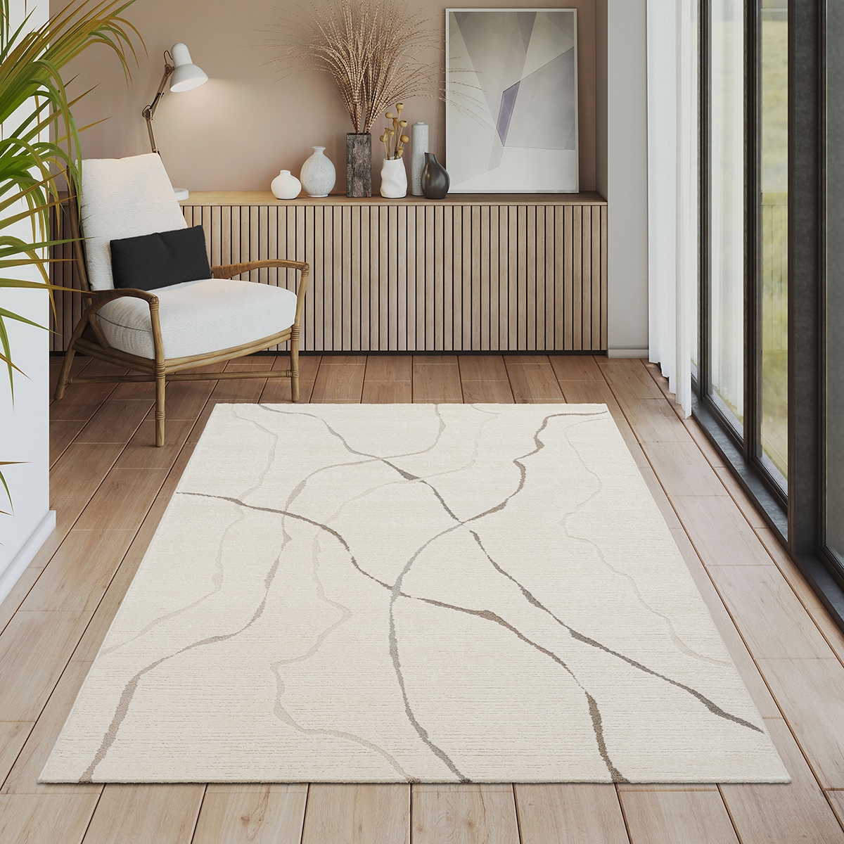 the carpet Teppich »Everest«, rechteckig, 14 mm Höhe, moderner Wohnzimmer Teppich hohe Flordichte