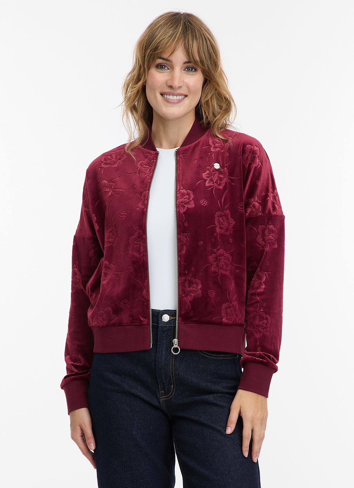 Ragwear Sweatjacke "DORON VELVET" weiche Samt Optik günstig online kaufen