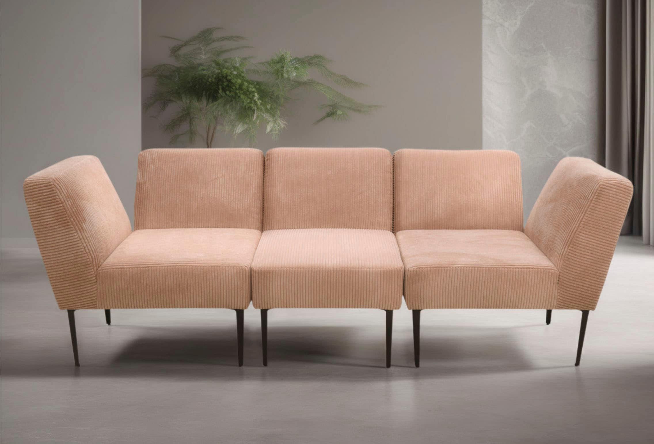 DOMO collection Sessel »700010 Lieferzeit nur 2 Wochen, auch einzeln stellbar« für individuelle Zusammenstellung eines persönlichen Sofas, Cord-Bezug