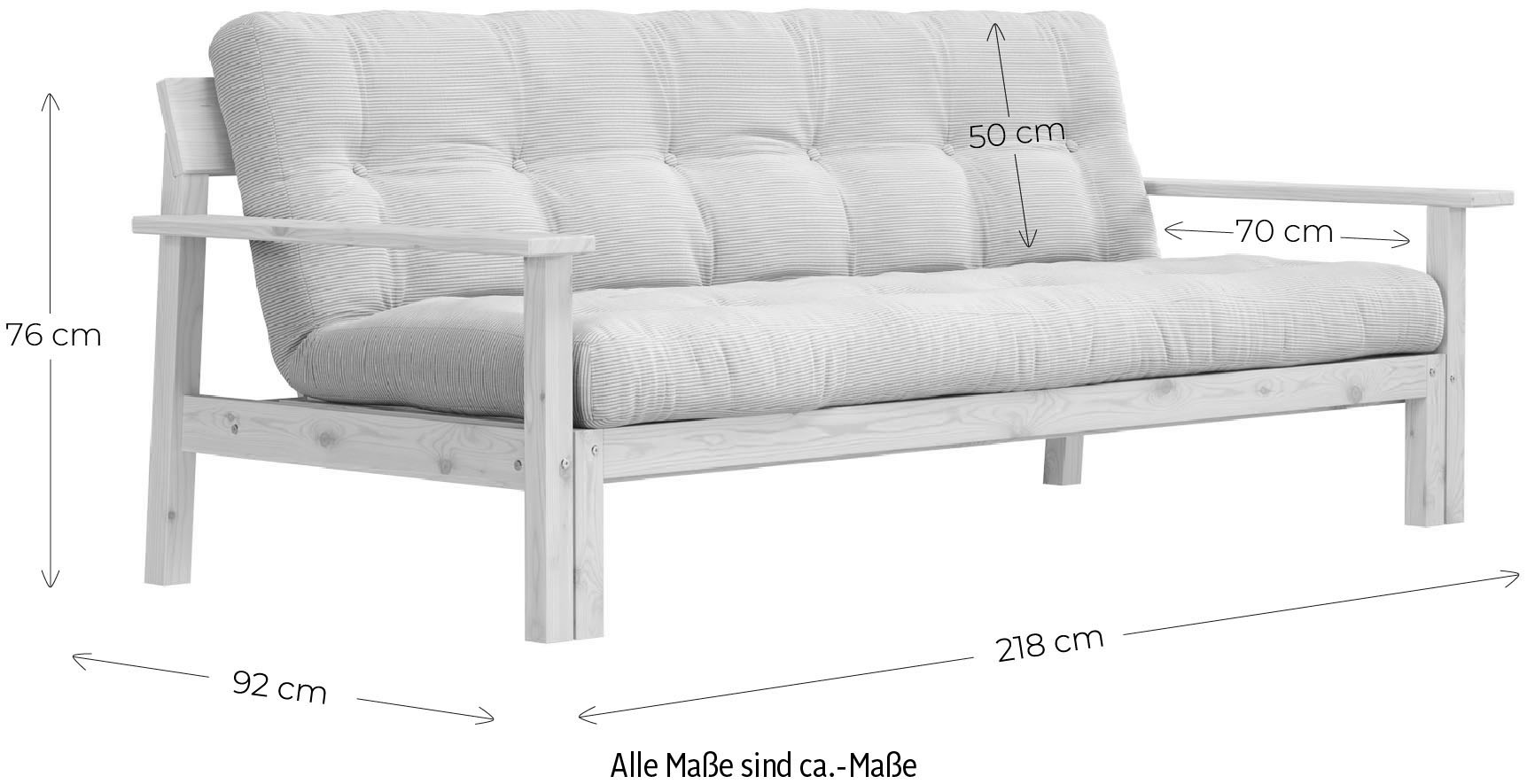 Karup Design Schlafsofa »Unwind«, Mit Holzstruktur, inkl. Futonmatratze, Liegefläche 130x190 cm