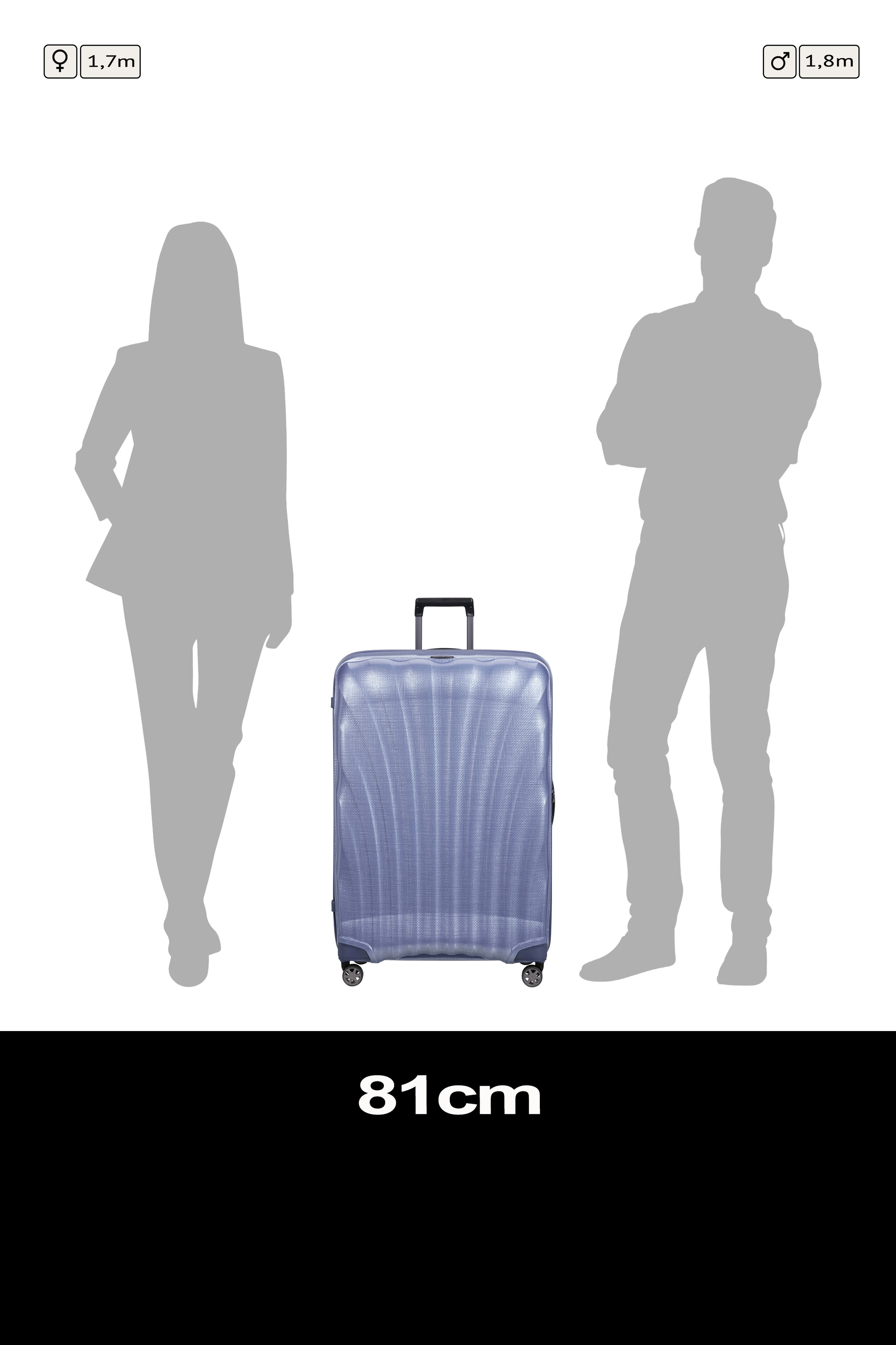 Samsonite Hartschalen-Trolley "C-LITE, verschiedene Größen und Farben" 123 l 4 Rollen mit arretierbarem und versenkbarem Druckknopf-Trolleysystem