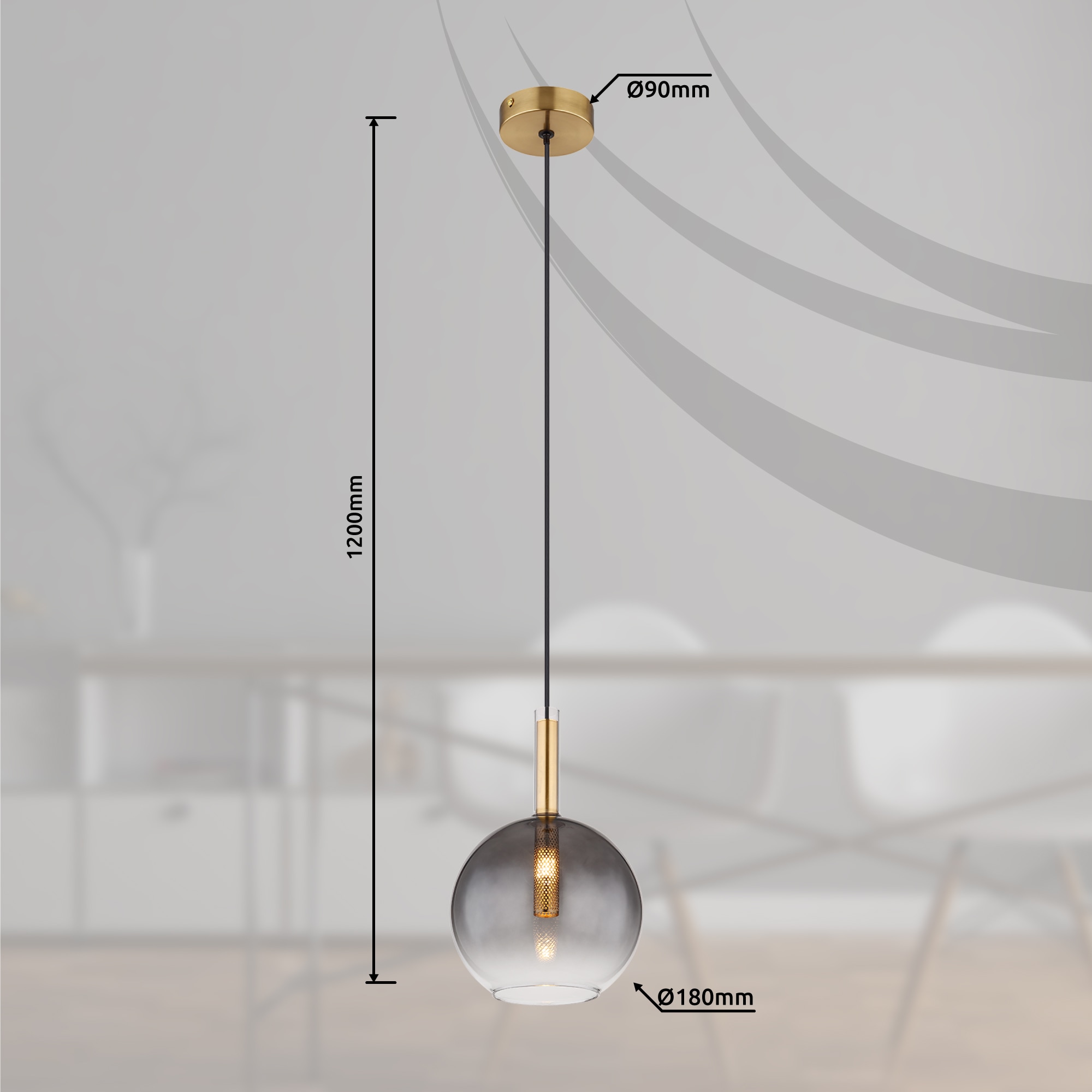 GLOBO LIGHTING Hängeleuchte »ELISABETH«, Leuchtmittel G9 | ohne Leuchtmittel, Hängelampe/Pendelleuchte/Esszimmer/Wohnzimmer/Esstisch