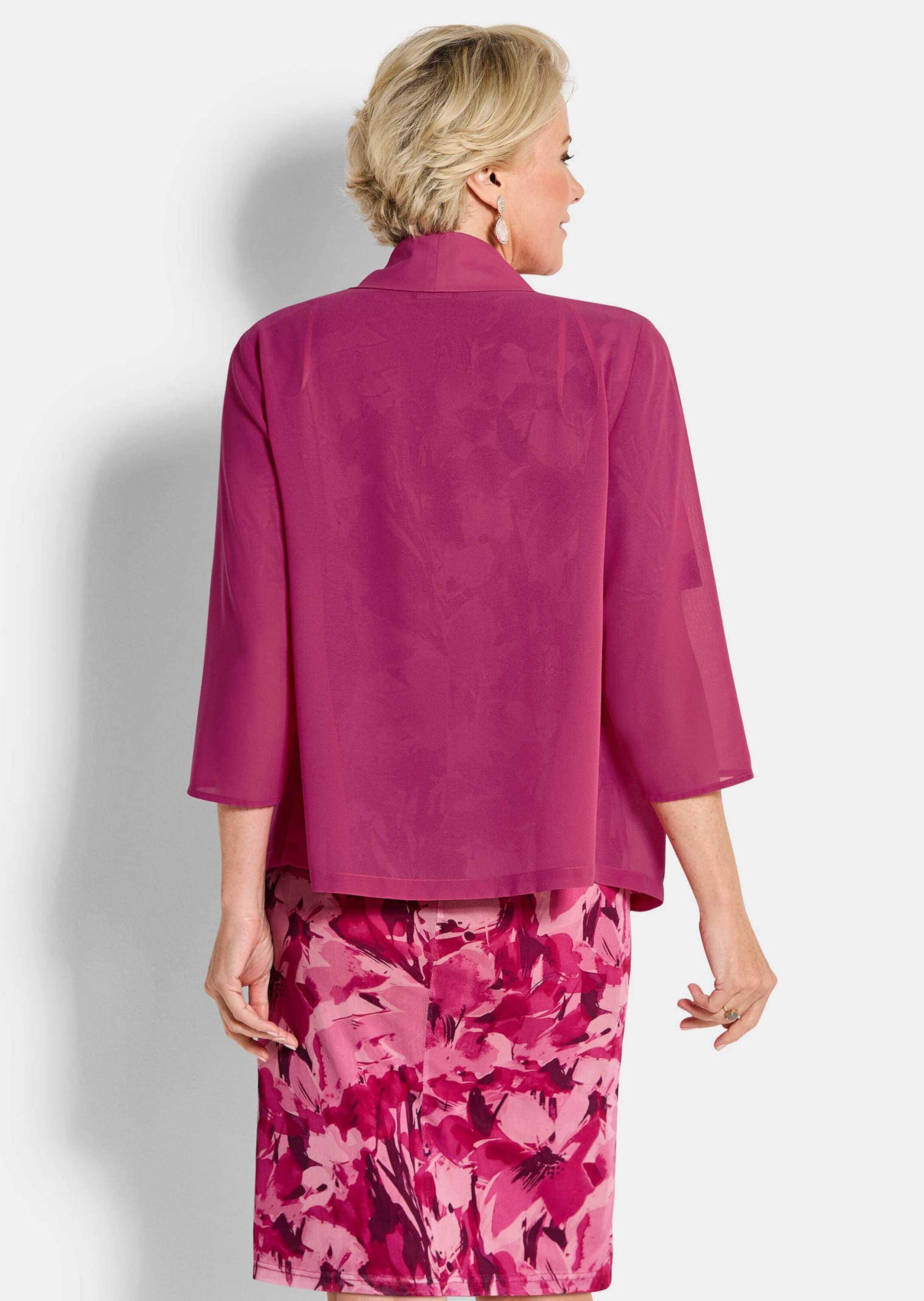 GOLDNER Jackenblazer »Blaue leichte Jacke mit Schalkragen, Halbarm« Perfekt für Kleider