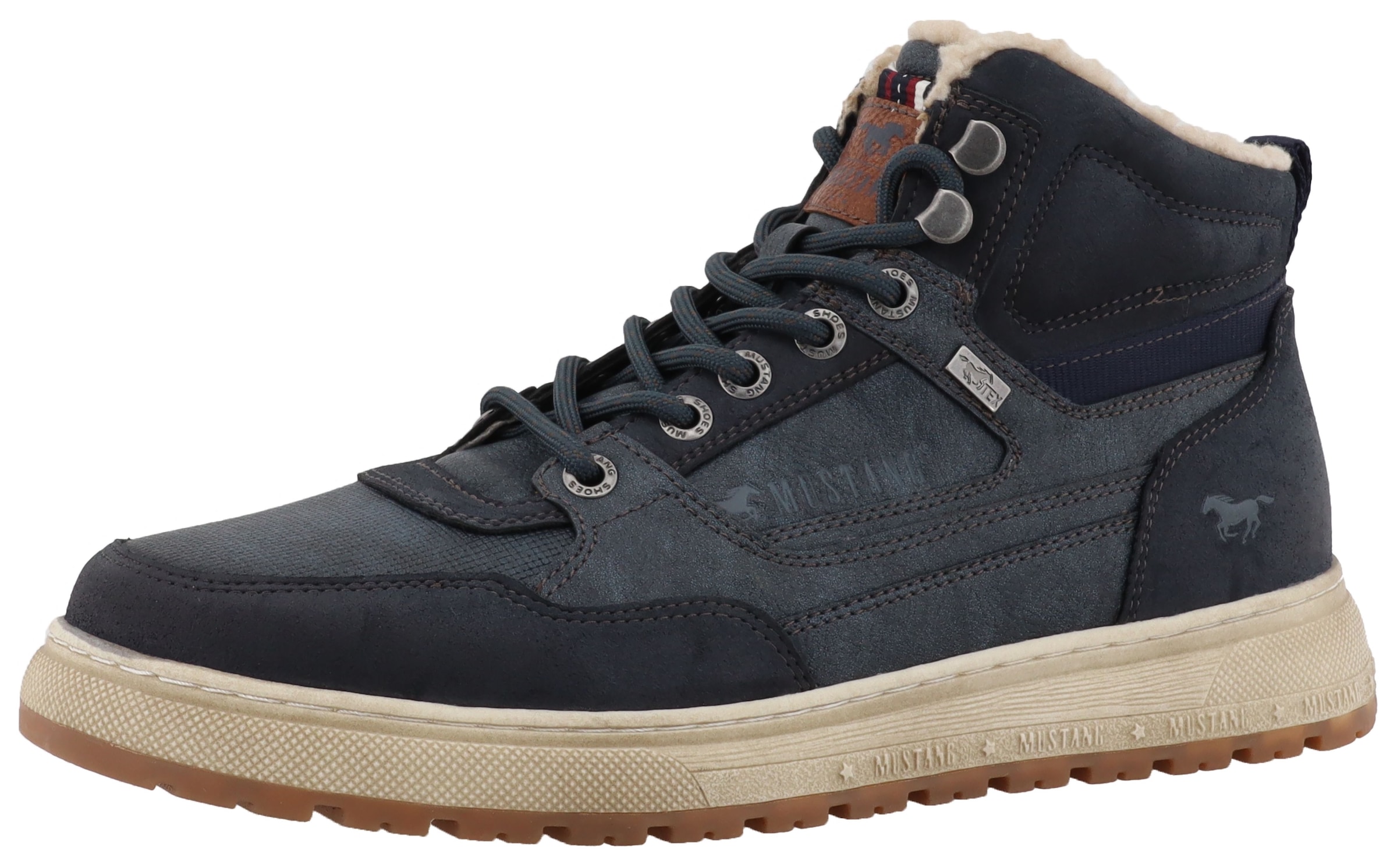 Mustang Shoes Winterboots "Puno" High Top Sneaker, Schnürboots mit Warmfutt günstig online kaufen