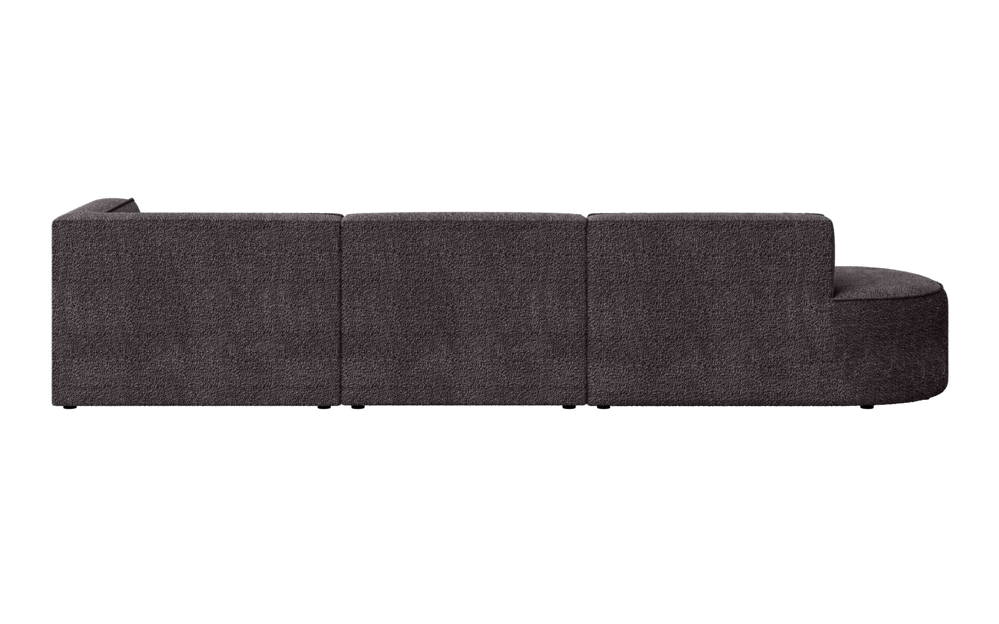 andas Ecksofa »EIVIND Designer Sofa mit Ottomane rechts/links, B/T/H: 343/159/72 cm«, L-Form mit Wellenunterfederung, auch in Feincord und Bouclé