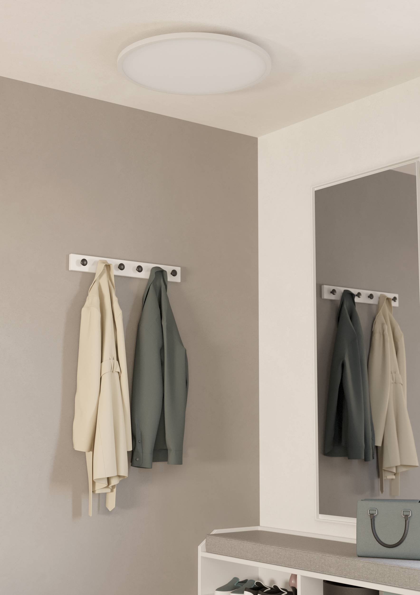 EGLO Deckenleuchte »Sarsina-Z Deckenlampe, ZigBee 3.0, Deckenlampe, Metall, Flurlampe« LED-Modul 1 Stk. Kaltweiß | Neutralweiß | Warmweiß Wand-/Deckenleuchte - H5,2 x Ø60 cm - weiß - 41W inkl.