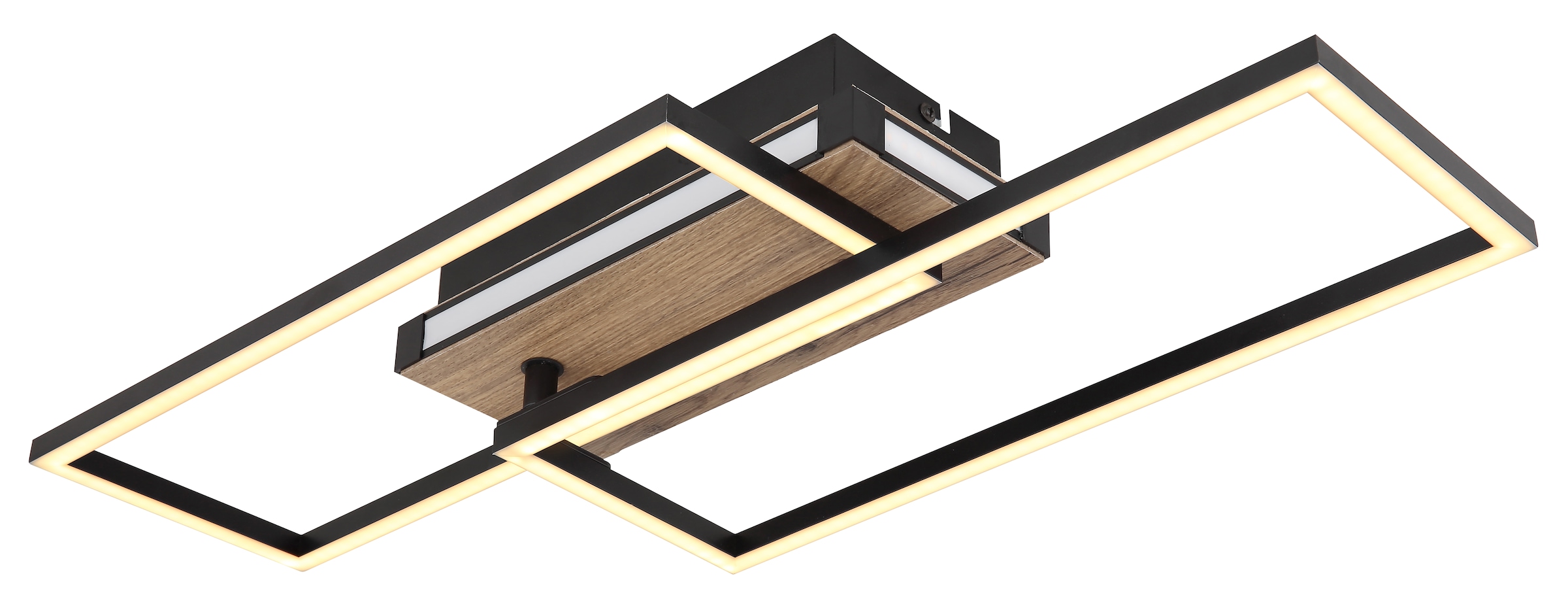 GLOBO LIGHTING LED Deckenleuchte »COLLI«, Leuchtmittel LED-Modul | LED fest integriert, Deckenlampe/Wohnzimmer/Schlafzimmer/modern/Holz
