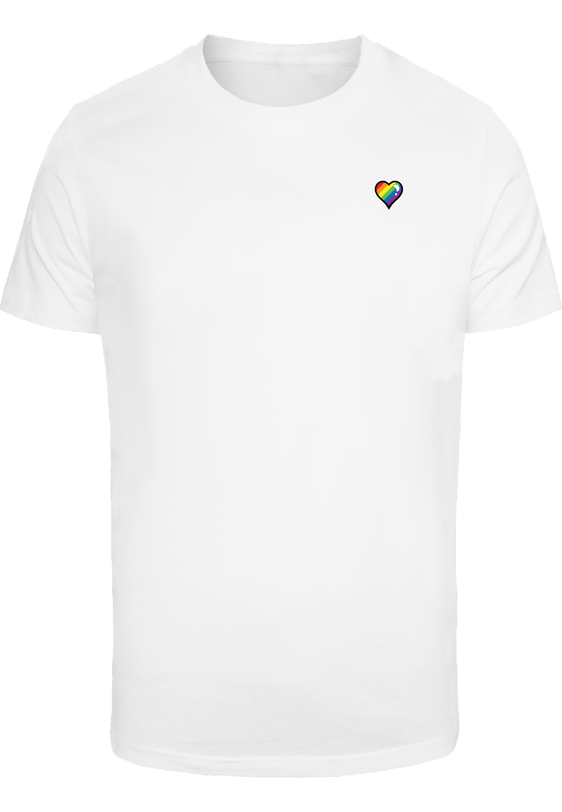 MisterTee T-Shirt "MisterTee Glossy Heart Pride Tee" 1 Stk. günstig online kaufen