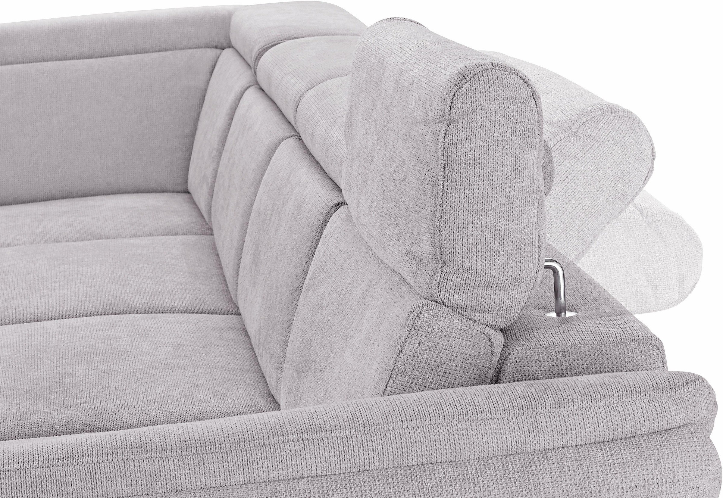 sit&more Wohnlandschaft »Avignon U-Form«, wahlweise mit Bettfunktion und Stauraum, inklusive Kopfteilverstellung