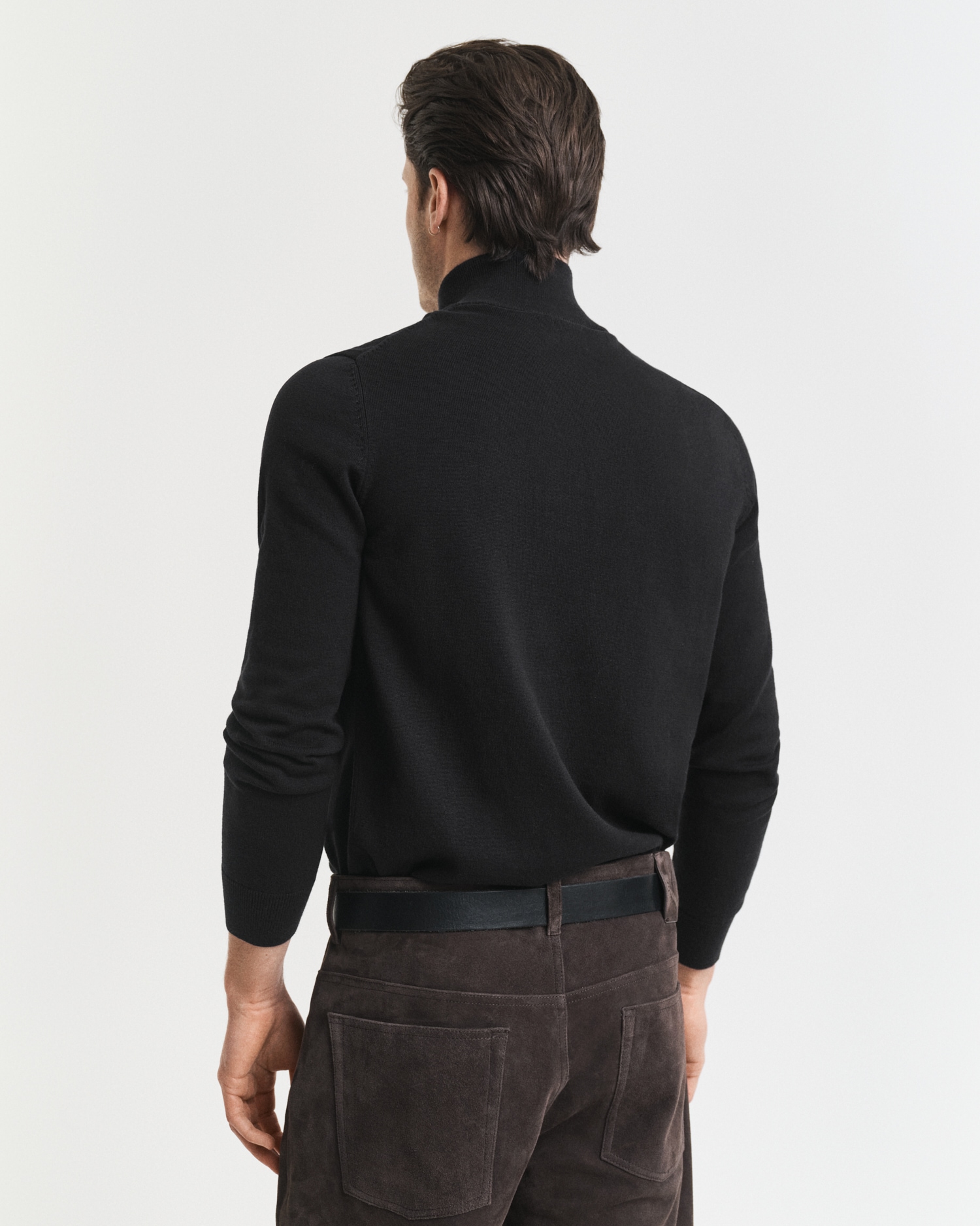 Gant Troyer »CLASSIC COTTON HALF ZIP«, mit gerippten Details