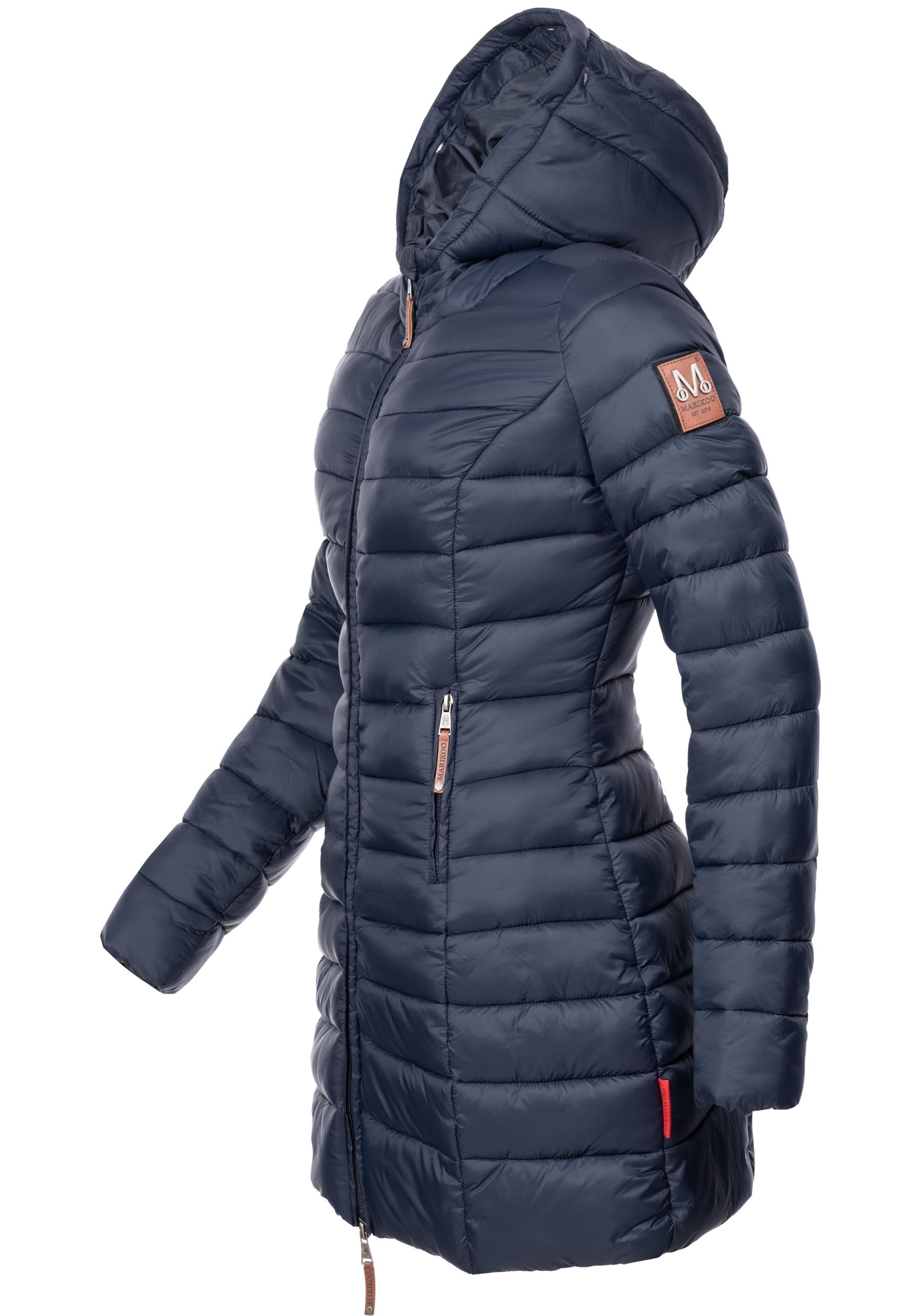Marikoo Steppmantel »Rose-Stepp«, zeitloser Winterparka mit großer Kunstfellkapuze