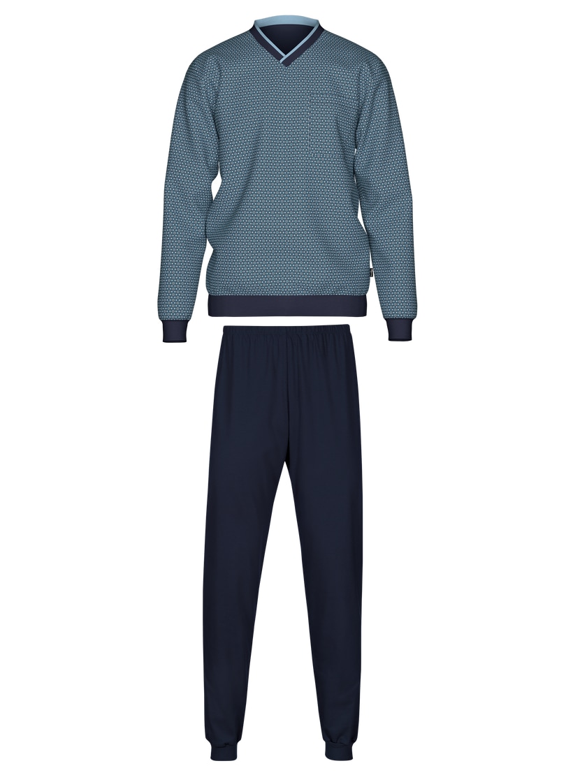 Trigema Schlafanzug »TRIGEMA Pyjama mit Vintage-Muster« 1 Stk. tlg.,