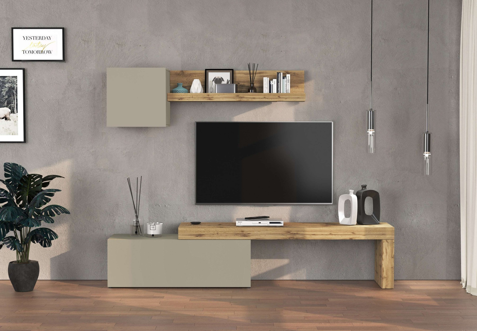 INOSIGN TV-Wand »Chronos TV-Set, Wohnwand – Elemente frei platzierbar, Made in Italy« Set, 3-er set, 3 Stk. tlg.