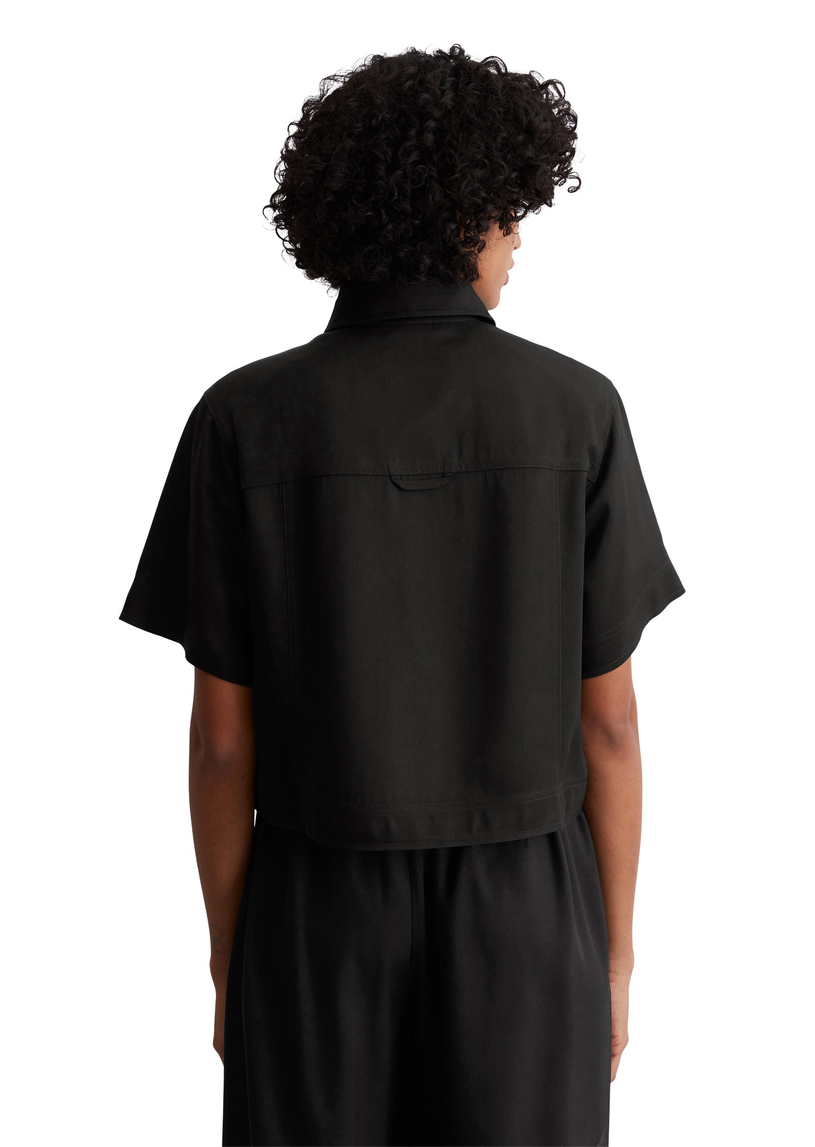 Marc O'Polo Kurzarmbluse »aus Naia™-Twill«