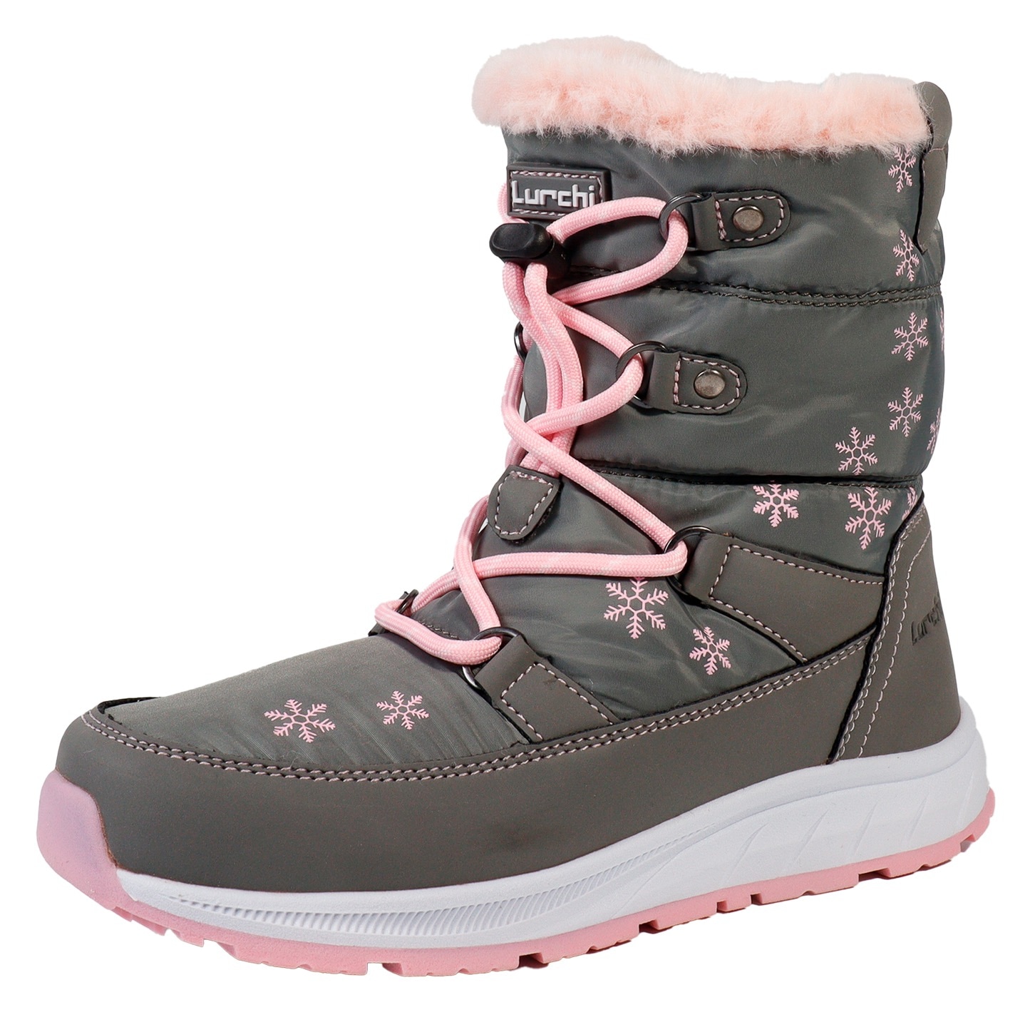 Winterstiefel »Alby-TEX«, Outdoorschuh, Schneeboots, Schnürstiefel mit rosa Schneeflocken