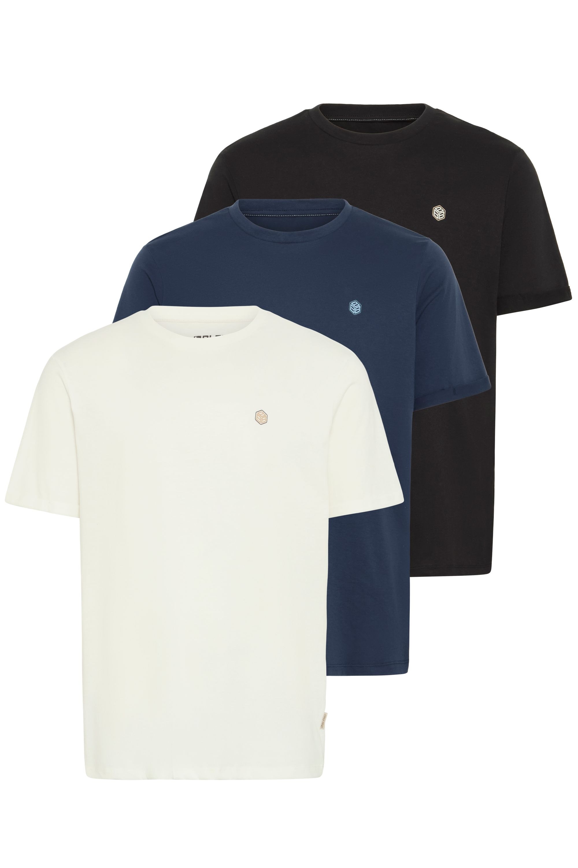 Blend T-Shirt "BHVIGTI 3-pack" Lässiges T-Shirt mit Backprint günstig online kaufen