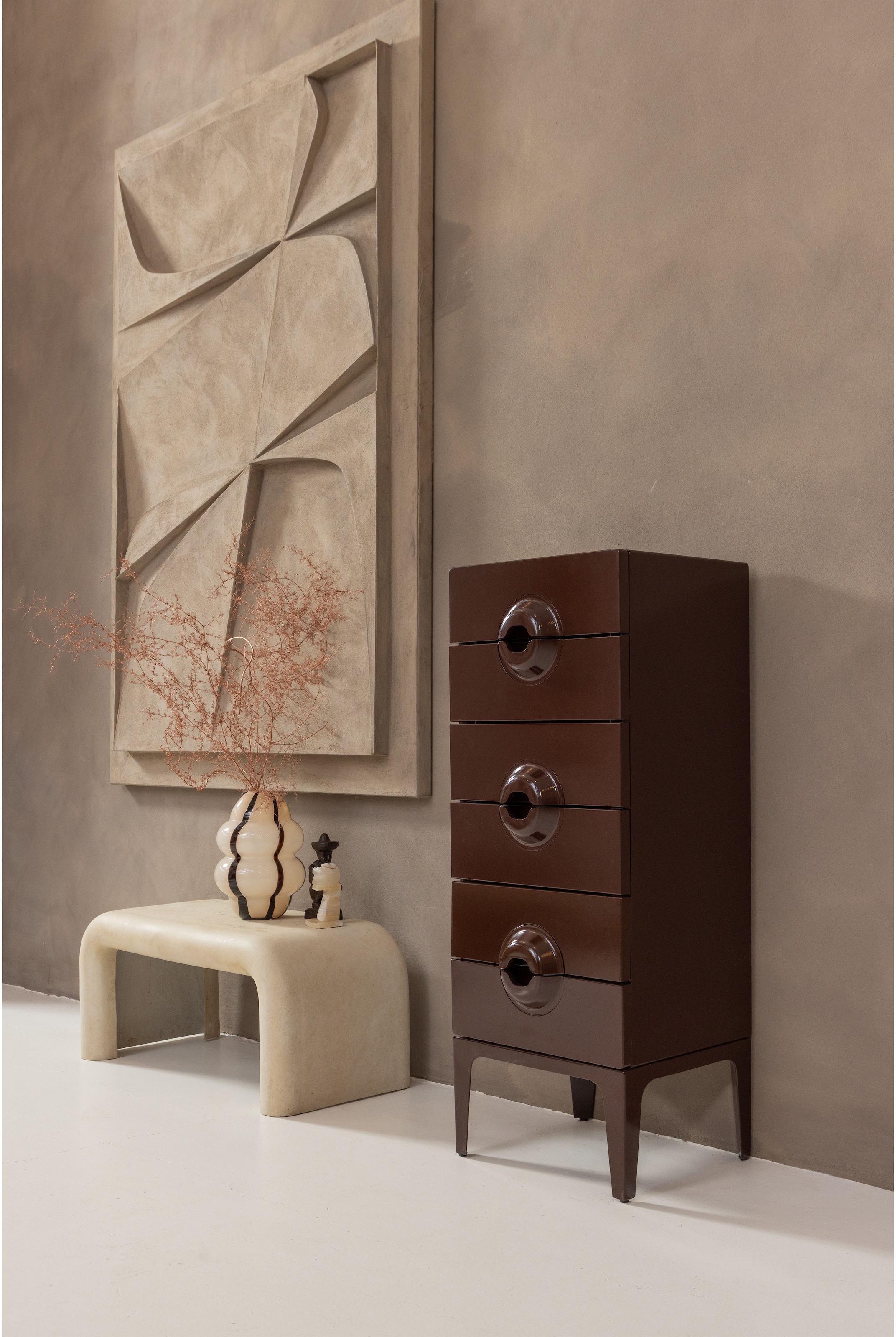 WOOOD Nachtkonsole »WOOOD Merge Kommode 6 Schubladen«