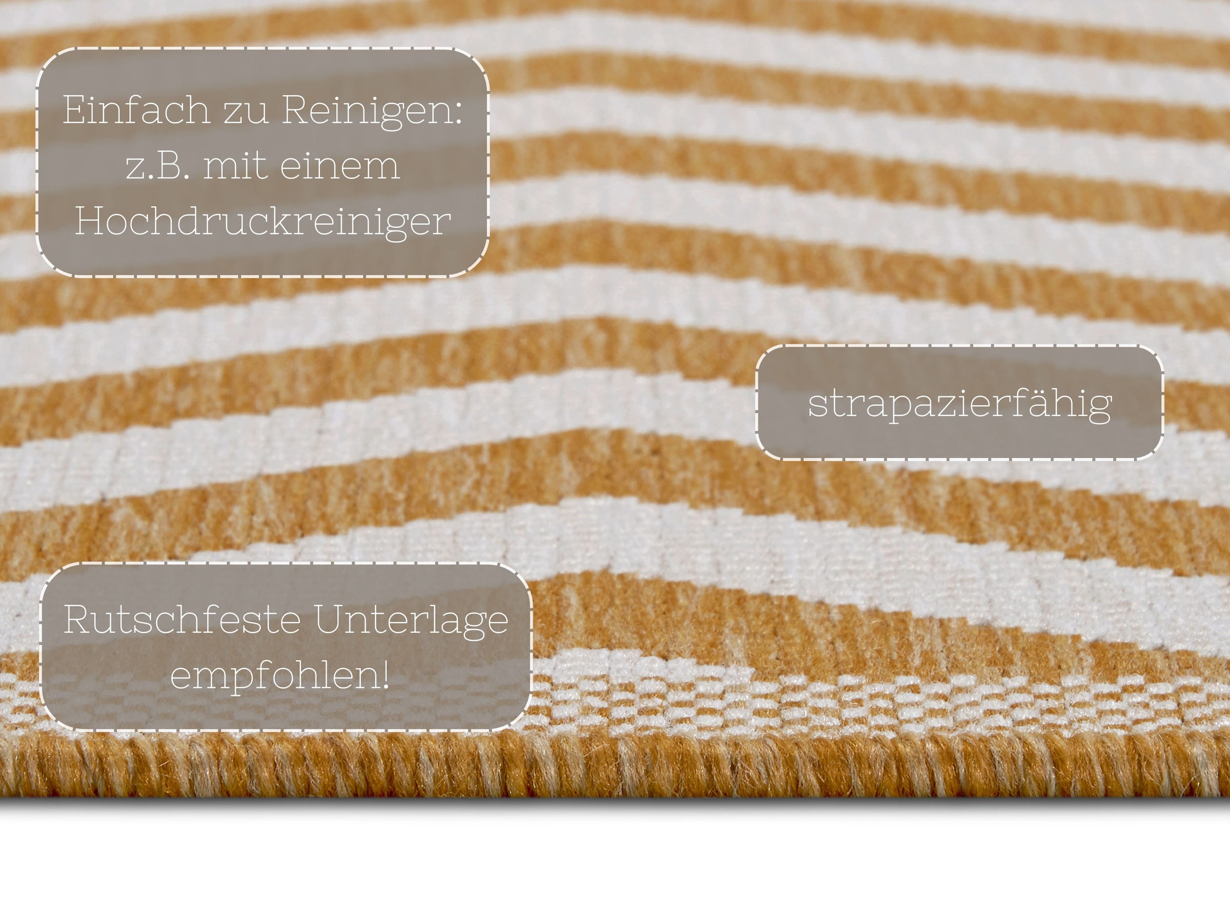NORTHRUGS Teppich »Palma Wendeteppich«, rechteckig, 5 mm Höhe, In-& Outdoor, Wetterfest, Balkon, Läufer, Wohnzimmer, Wasserfest