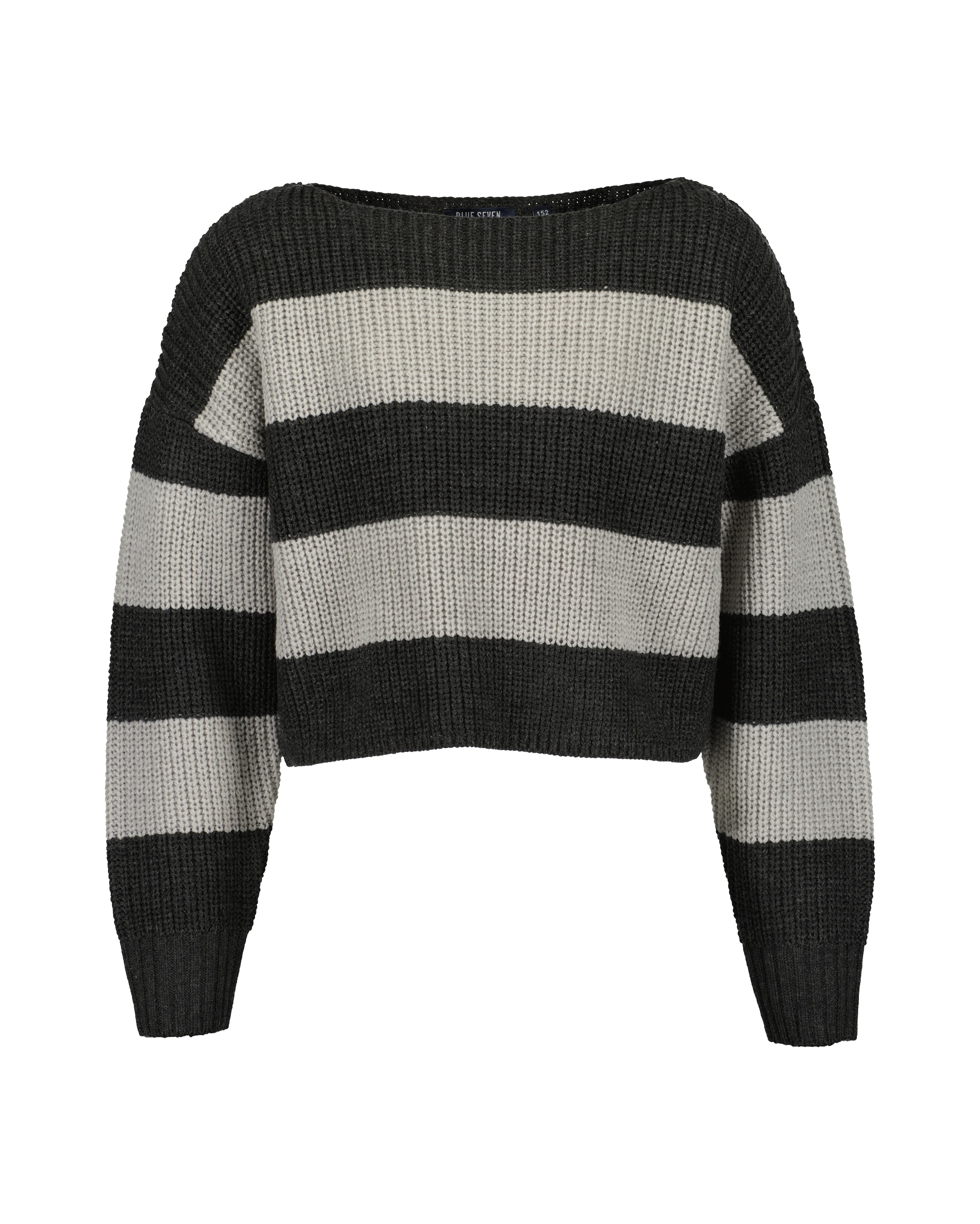 BLUE SEVEN Kinder Strickpulloveranthrazit, Gr. 152, unifarben, Strick, Obermaterial: 100% Polyacryl, Pullover