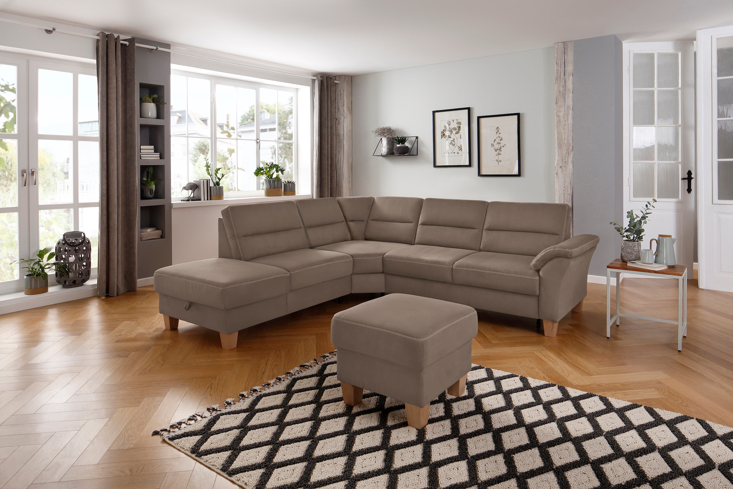 OTTO home Ecksofa "Soleo L-Form" komfortable Trapezecke mit Relaxfunktion, optional Schlaffunktion