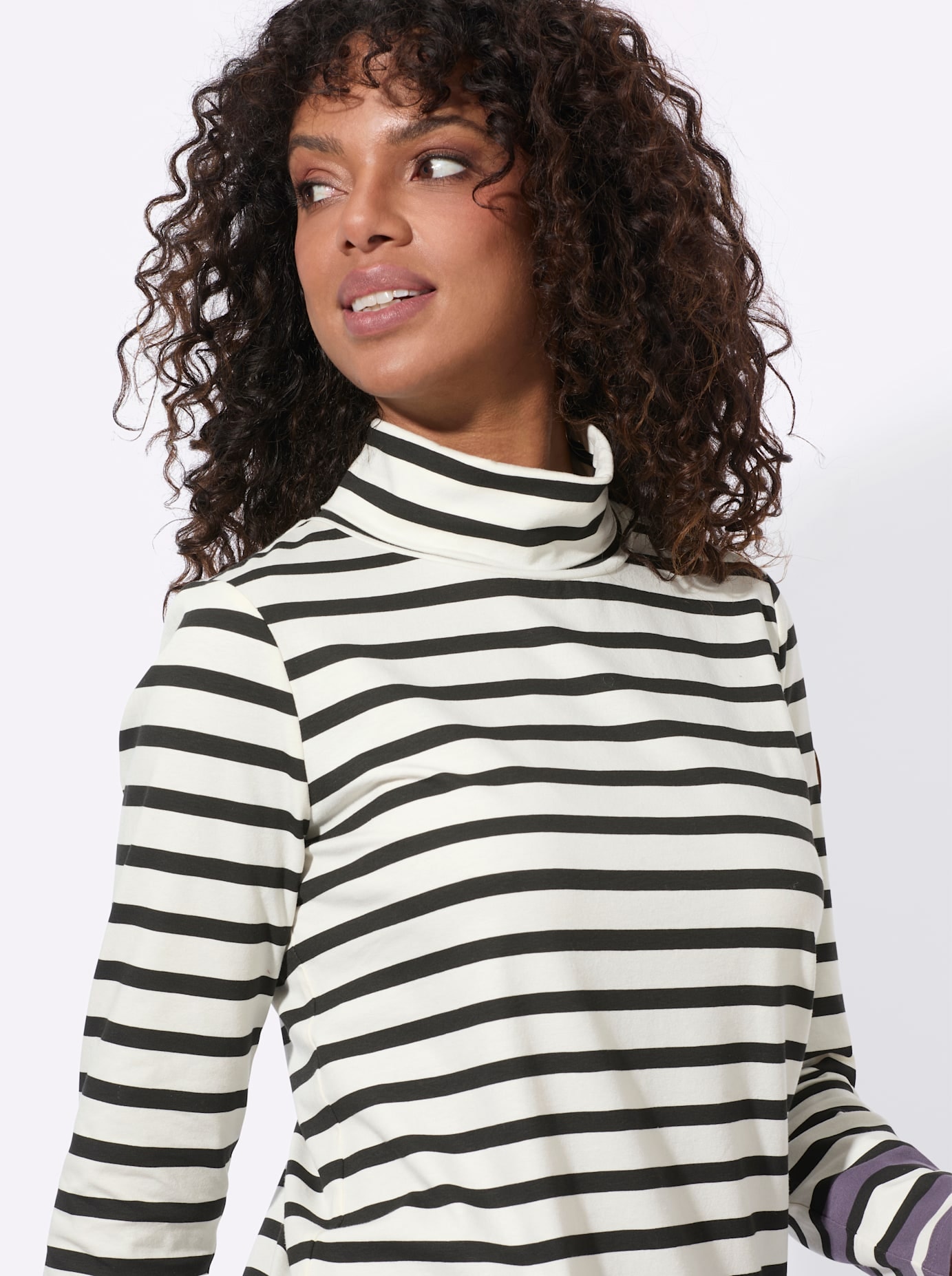 Casual Looks Rollkragenshirt »Ringelshirt« 1