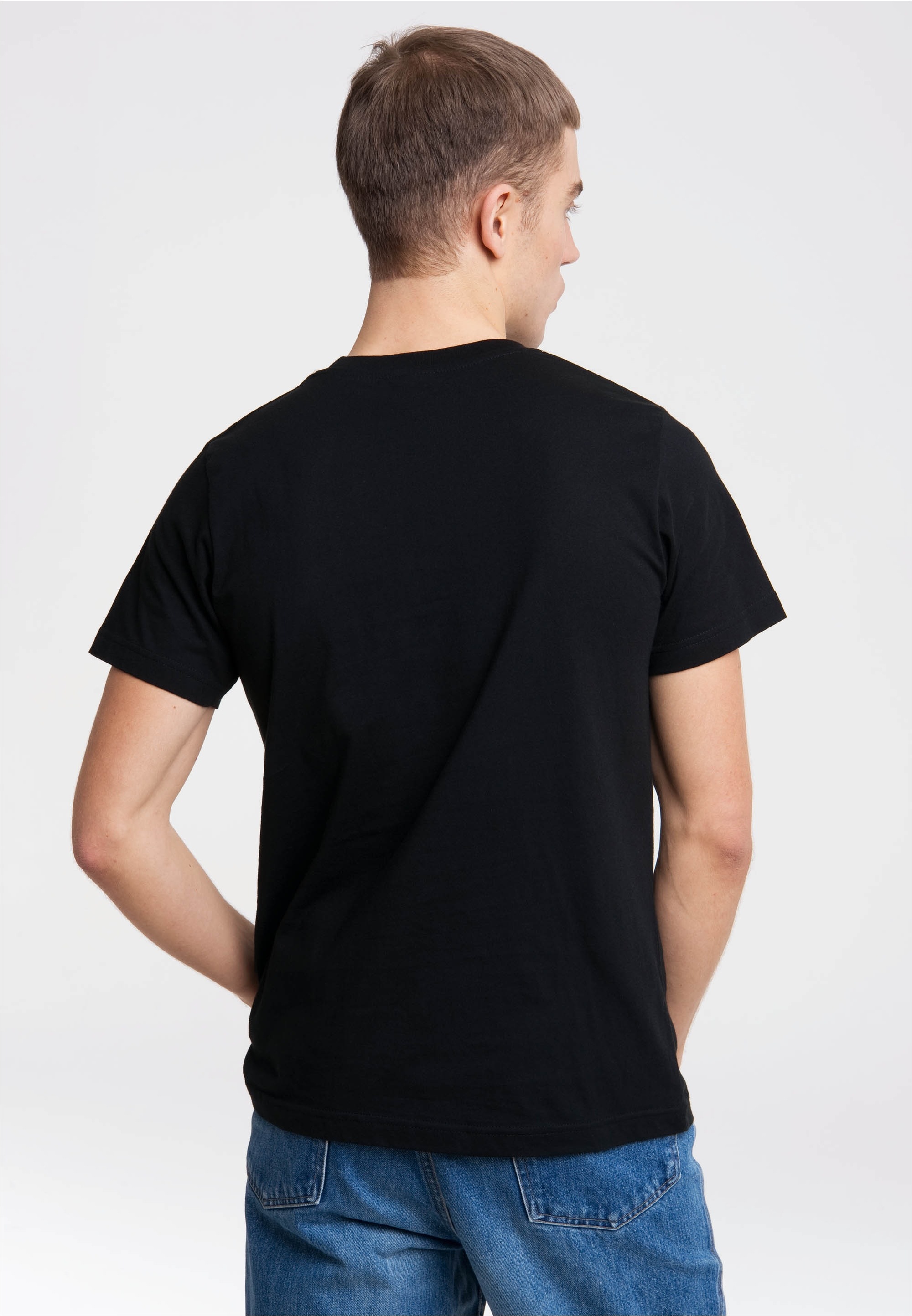T-Shirt LOGOSHIRT "Sesamstrasse - Krümelmonster Pate", Herren, Gr. XL, schwarz, 100% Baumwolle, bedruckt, normal, Rundhals, Shirts T-Shirt, mit coolem Print 3