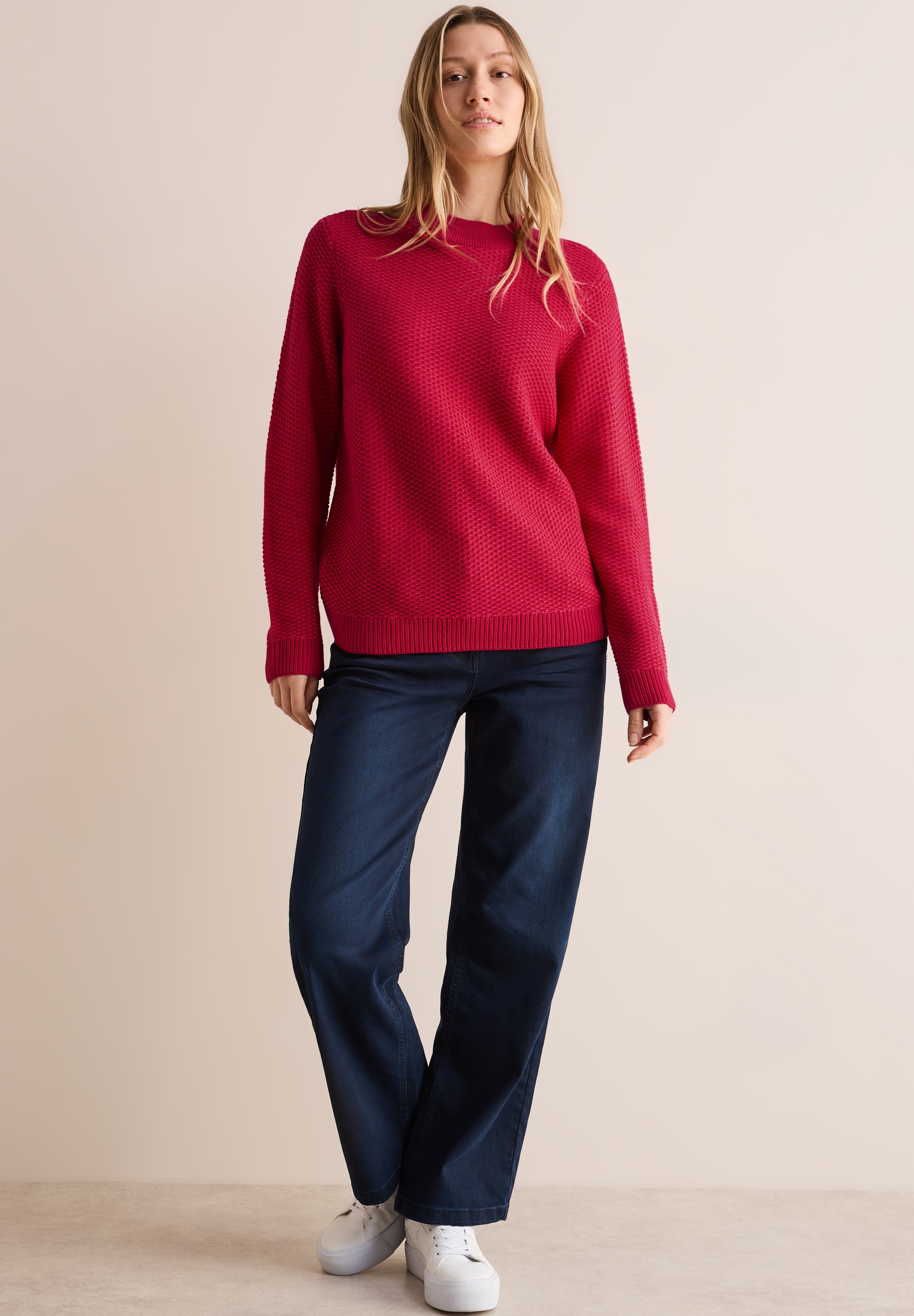 Cecil Strickpullover, bestehend aus einem Materialmix