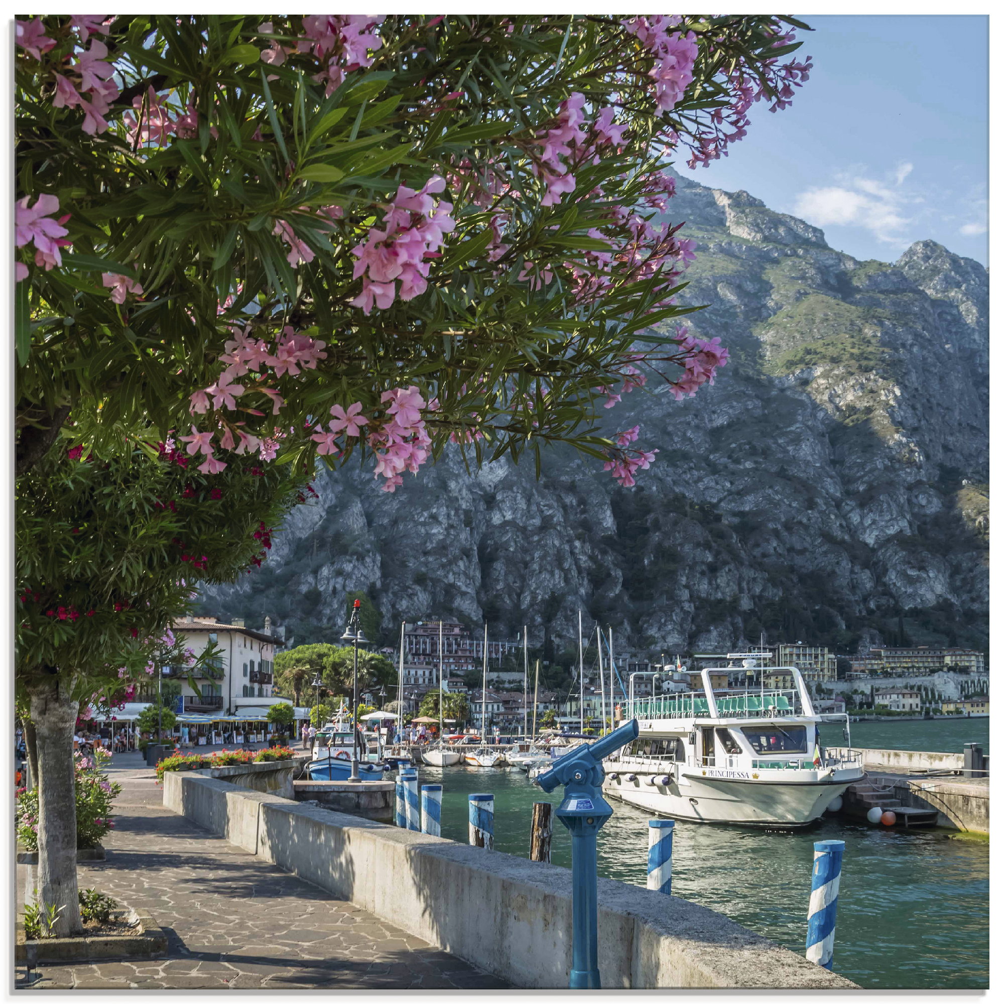 Artland Glasbild "Gardasee Hafen Limone sul Garda II" Europa 1 Stk. tlg. in verschiedenen Größen