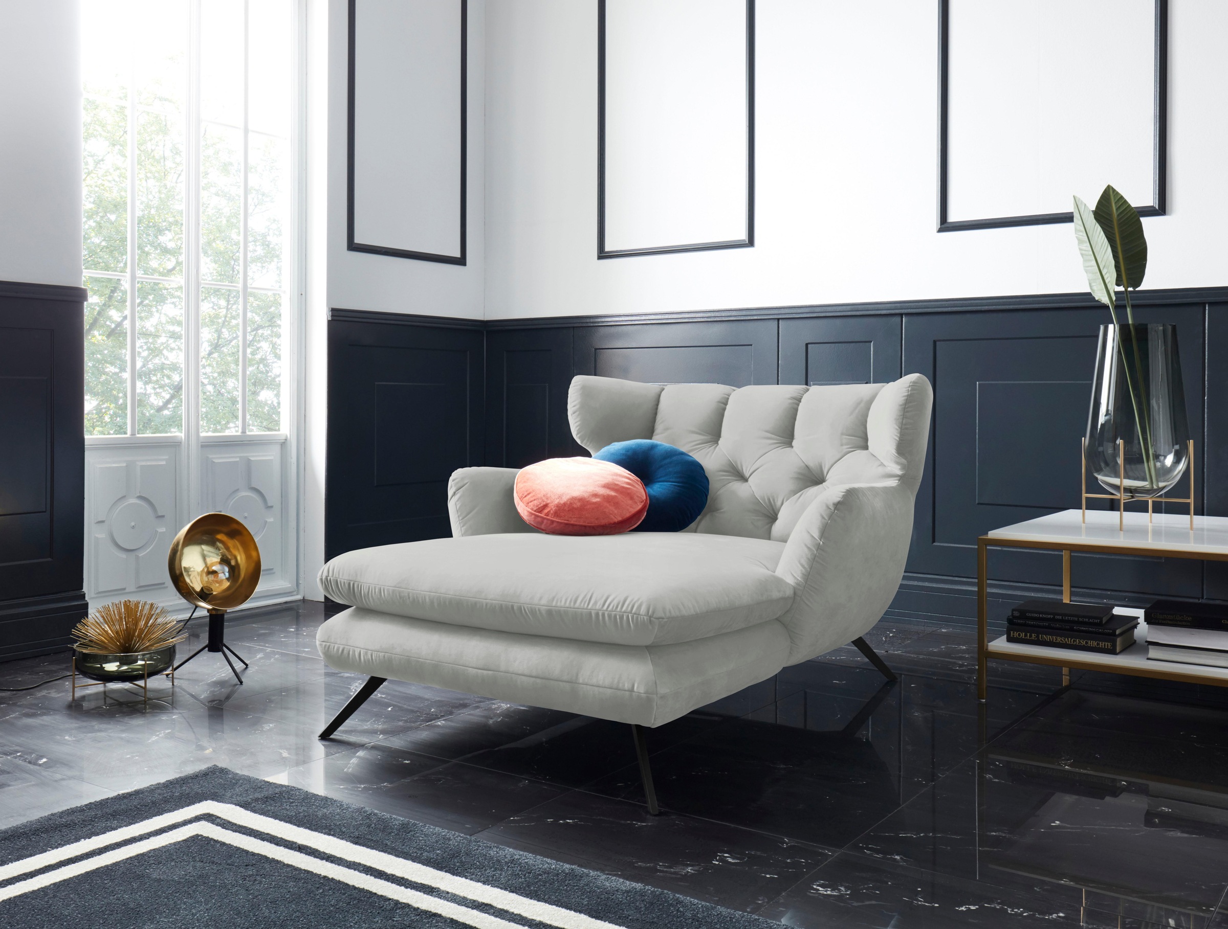 3C Candy Loveseat "Beatrice Loungesessel, Ohrensessel, bequem zum Relaxen, Breite 100cm" mit Knopfheftung im Rücken, Fernsehsessel, Relaxsessel