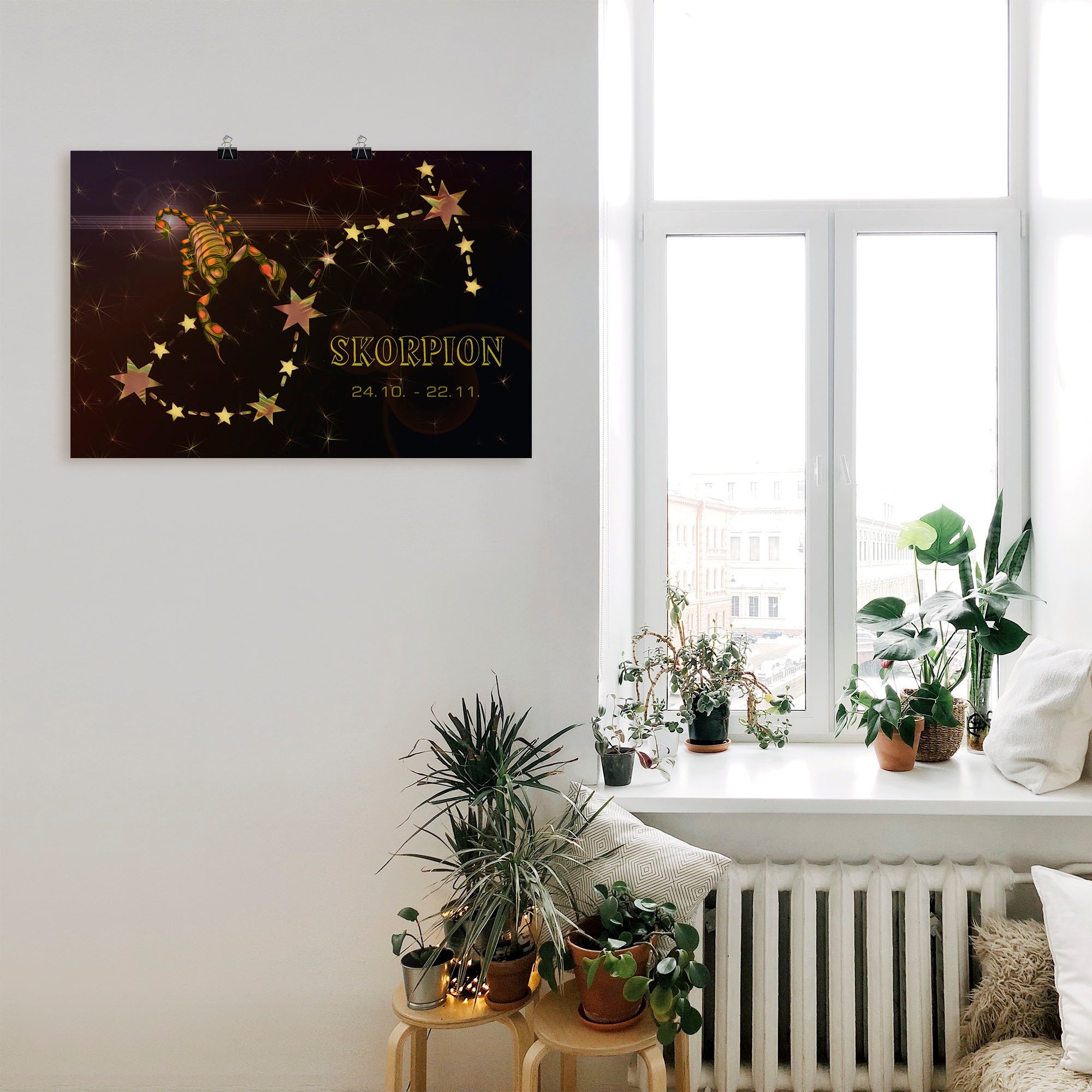 Artland Wandbild »Sternzeichen - Skorpion«, Bilder von Sternzeichen, (1 St.), als Leinwandbild, Poster in verschied. Größen