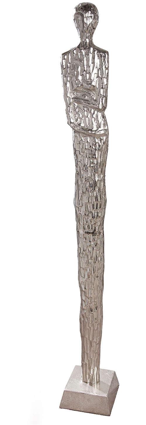 GILDE Dekofigur "Skulptur Frau Salvina silberfarben H. 156 cm" günstig online kaufen