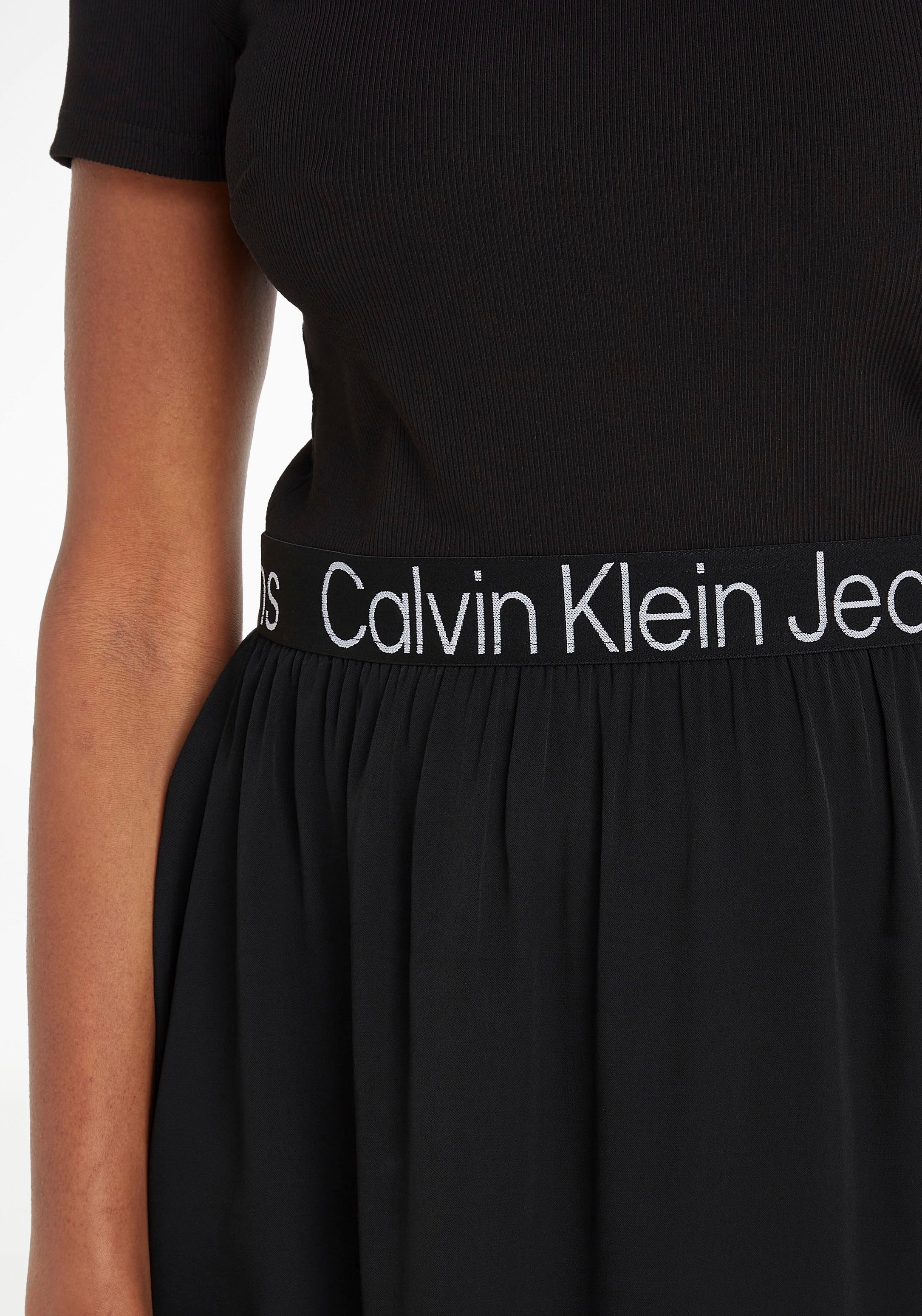 Calvin Klein Jeans Materialmix | BAUR bestellen 2-in-1-Kleid, im