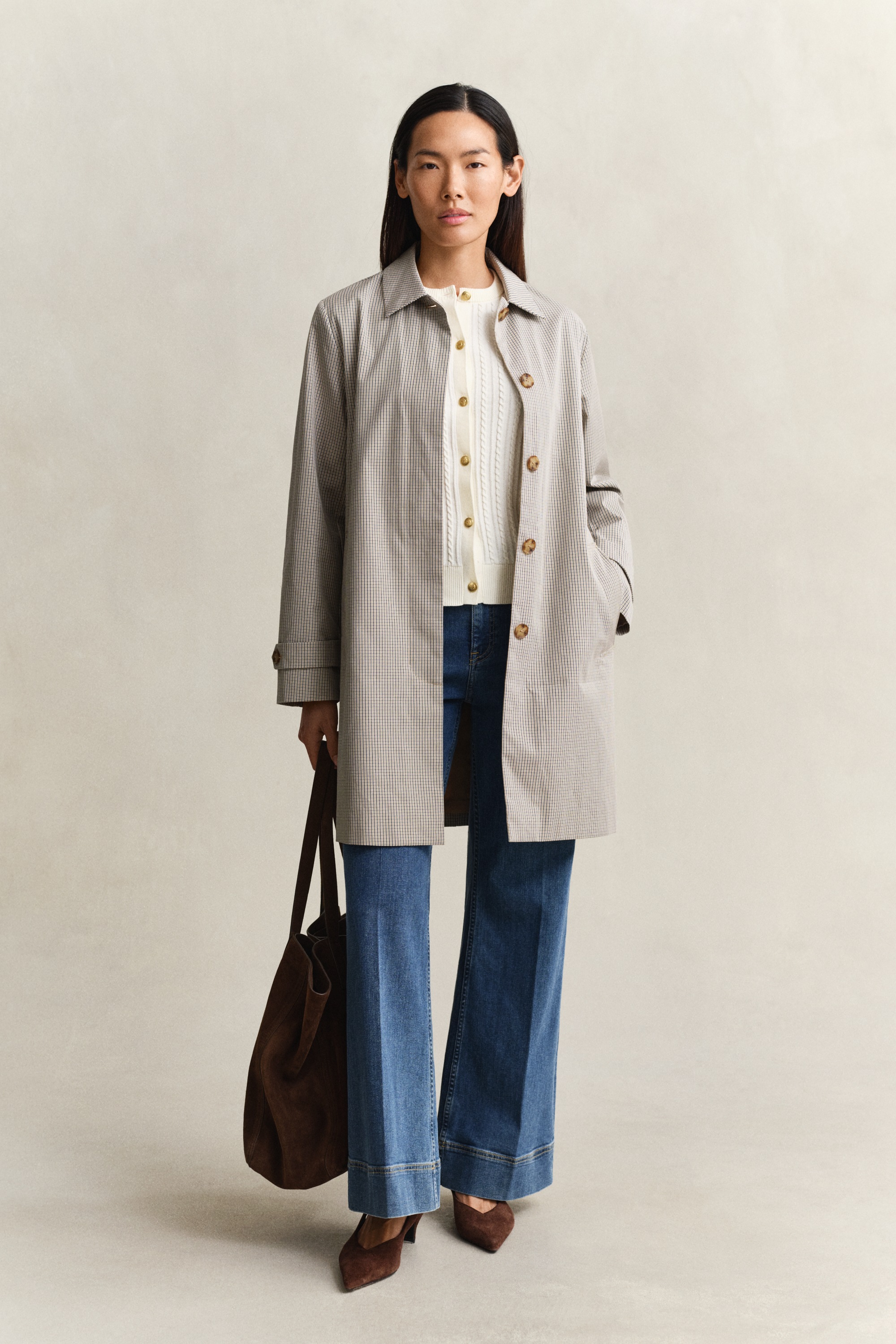 Thumbnail - Gant Kurzmantel "CHECKED COTTON BLEND CAR" Regular fit mit praktischen Taschen