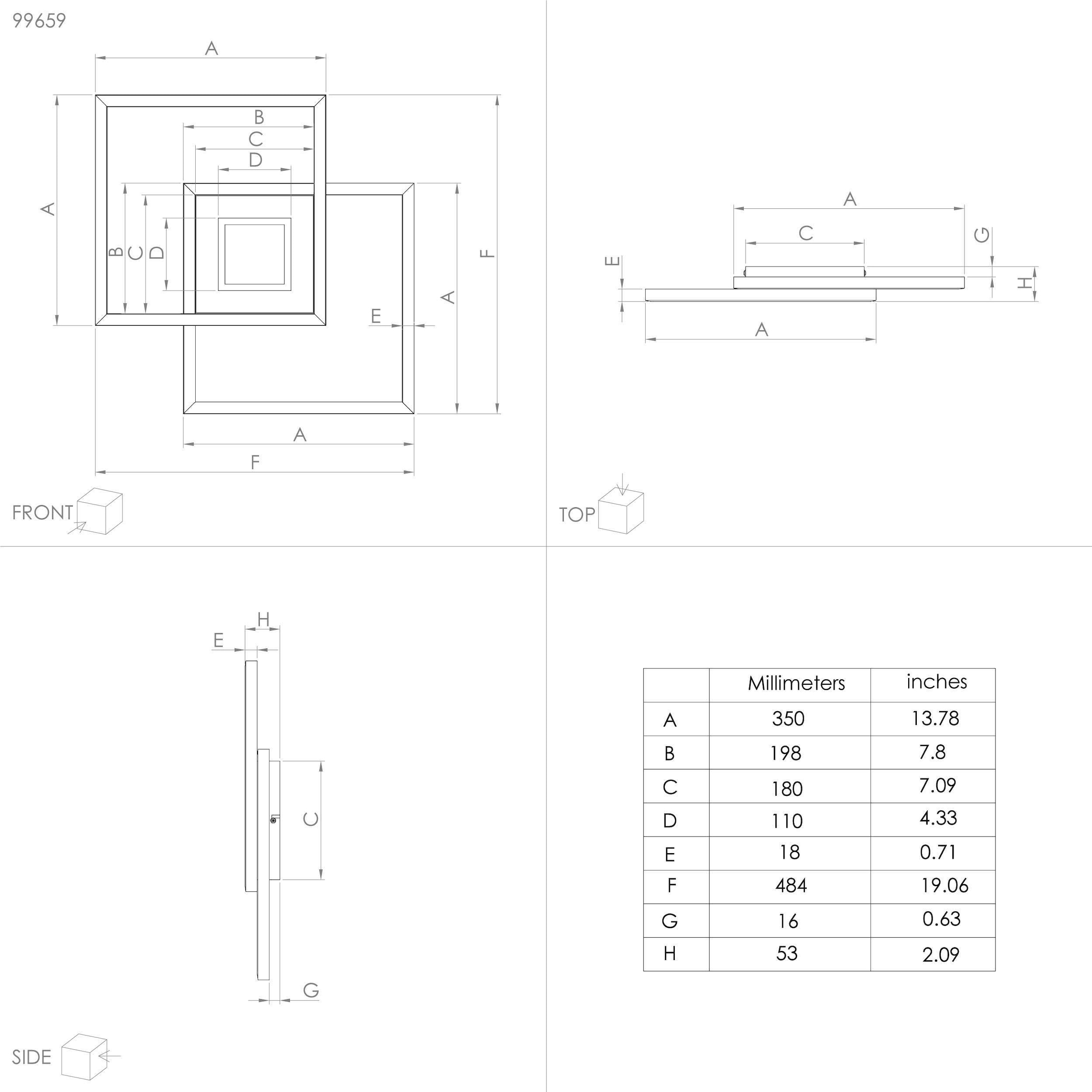 EGLO Deckenleuchte »Marinello Deckenlampe, Wohnzimmerlampe aus Metall, Holz und Kunststoff« LED-Modul 1 Stk. Kaltweiß | Neutralweiß | Warmweiß