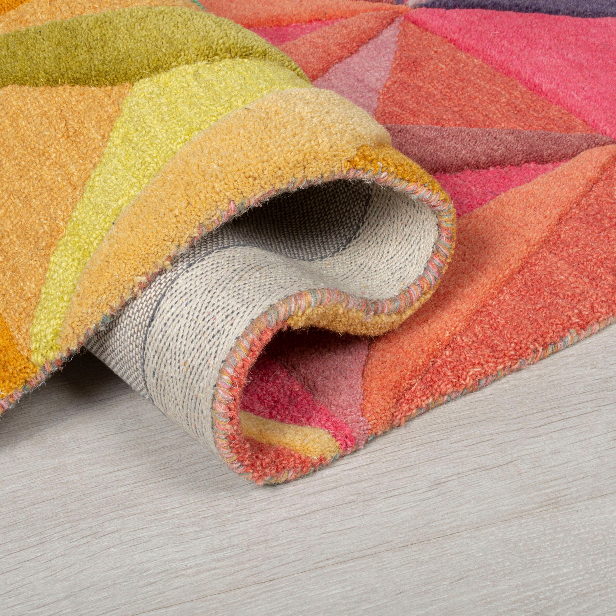 FLAIR RUGS Wollteppich »Reverie«, rechteckig, aus Naturfaser, 100% Wolle, mehrfarbig, geometrisches Muster