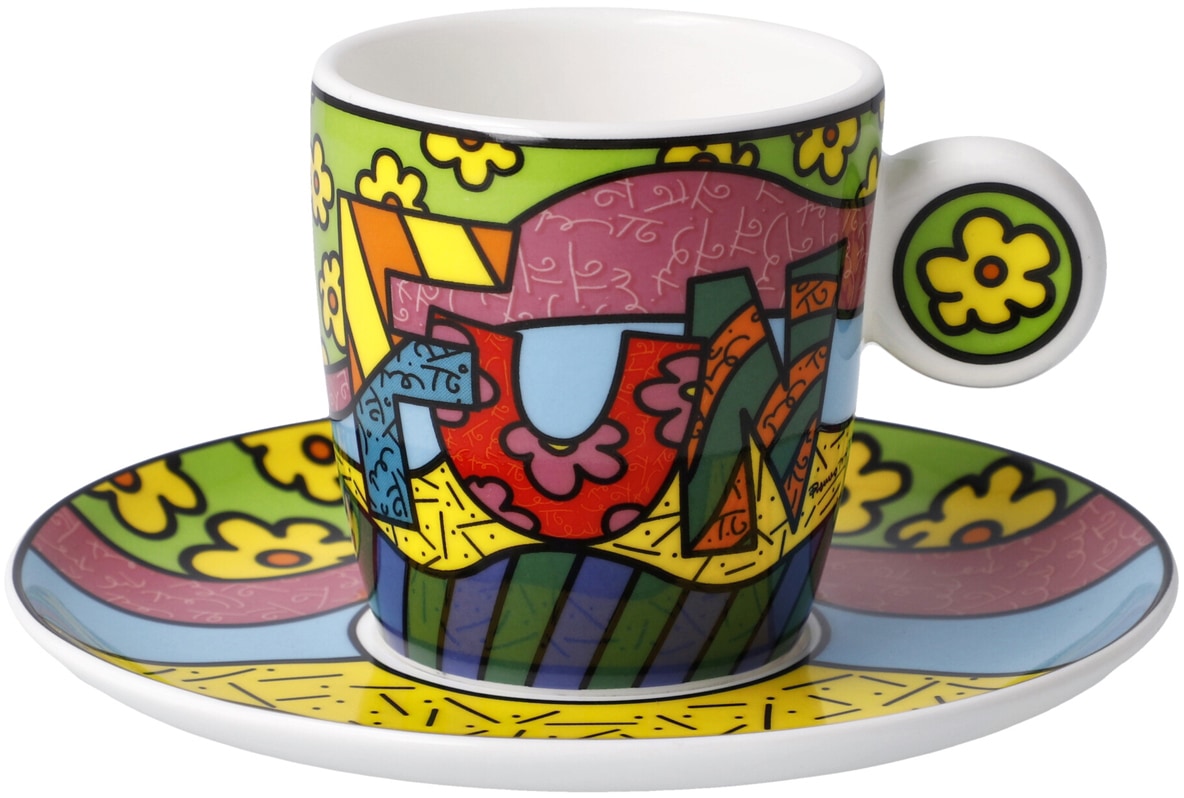 Britto Art, Espressotasse Fine BAUR Pop Fun »Britto«, Romero kaufen Goebel China, | Bone -